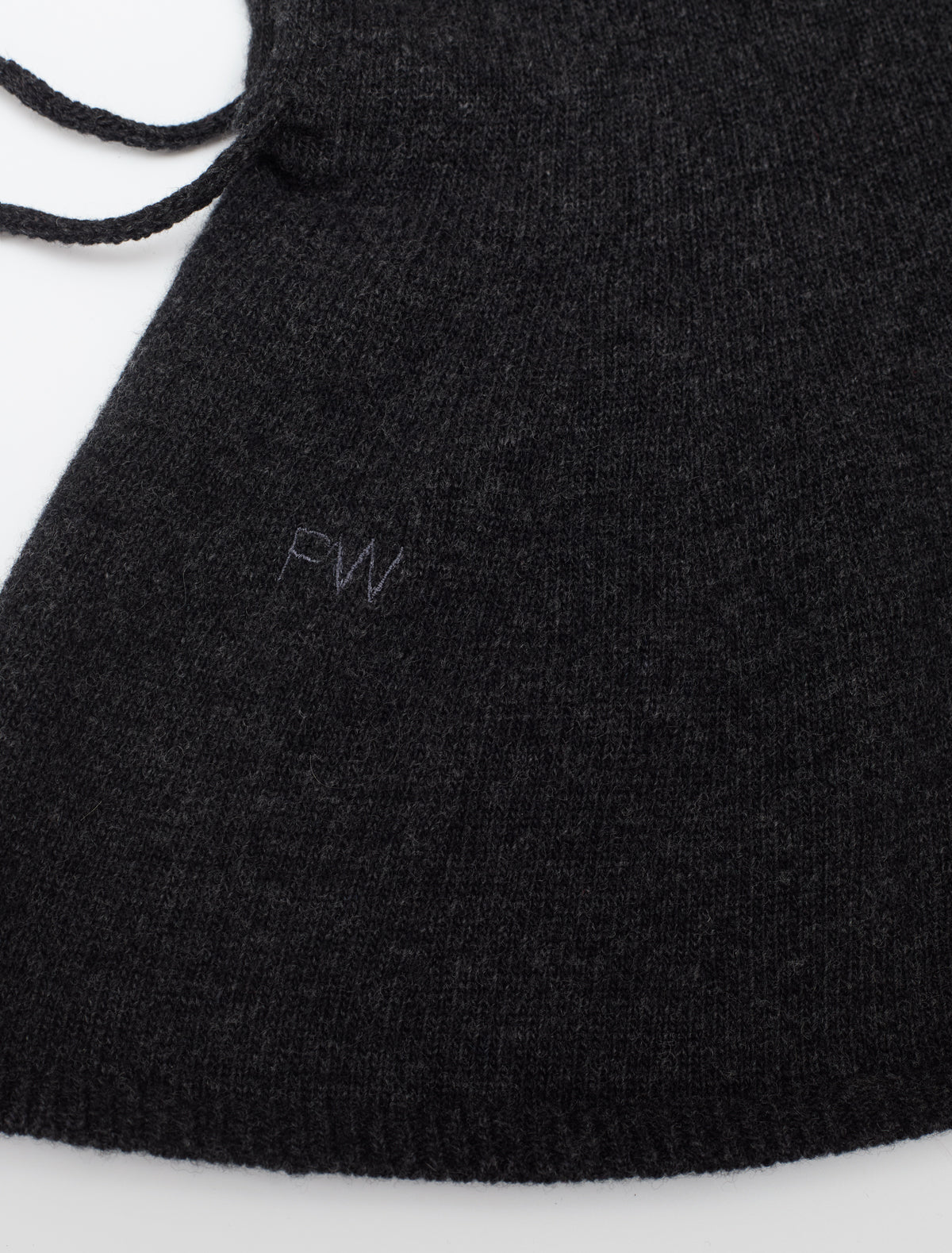 Lucia hood adjustable drawstring embroidery detail men grey