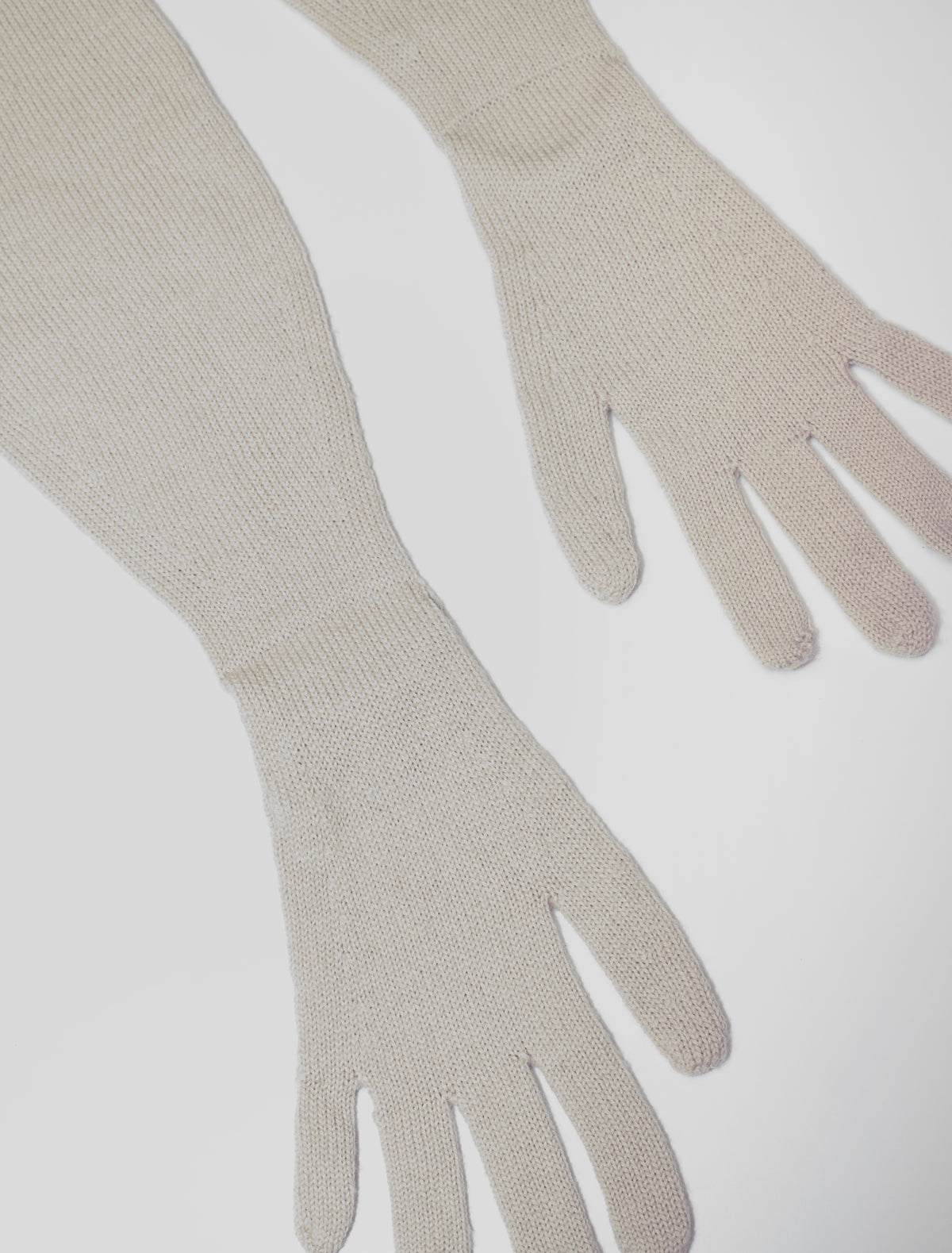 Flauta scarf gloves offwhite