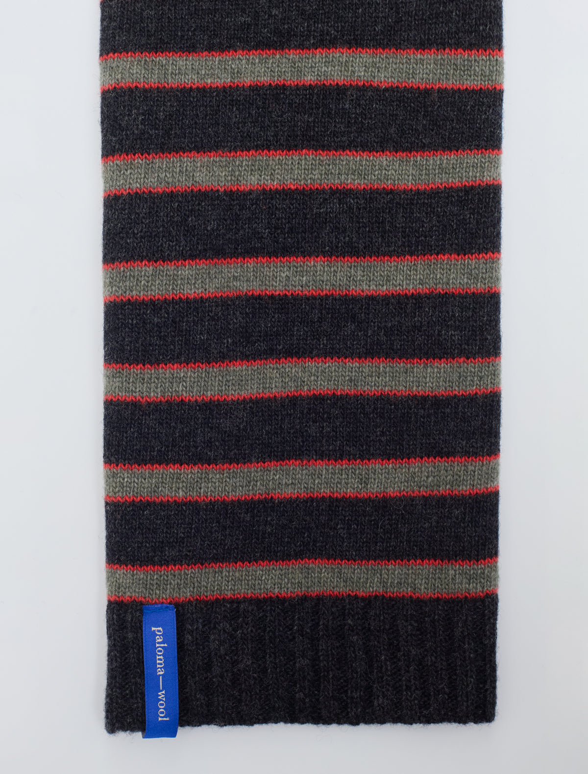 Bela warm wool striped scarf grey 2