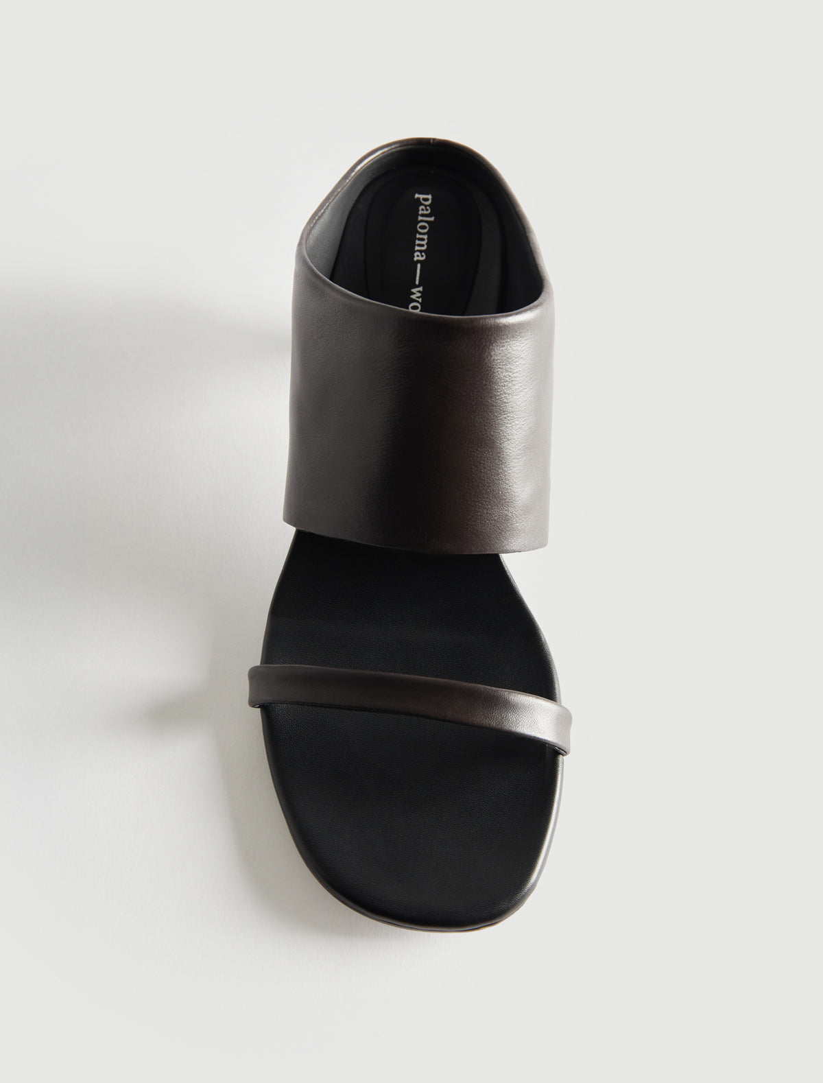 Roberta double strap sandal thin toe strap wide vamp strap brown