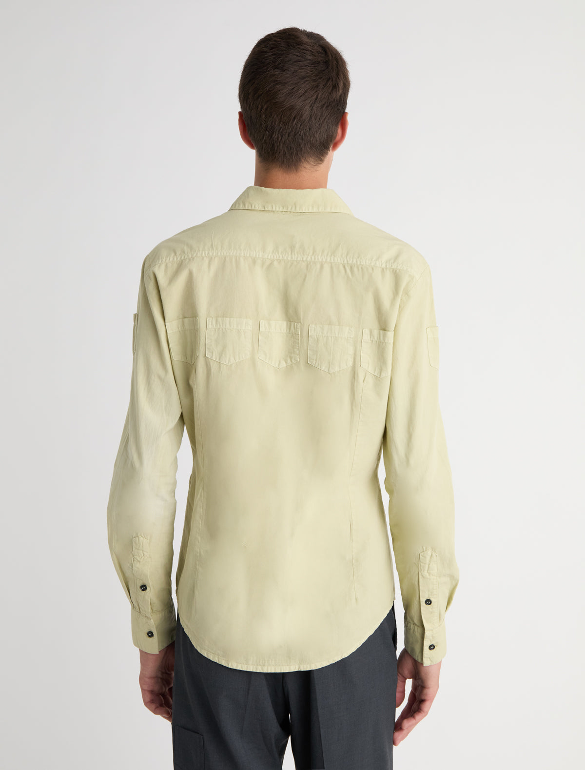 Sala cotton shirt chest pockets extending sleeves