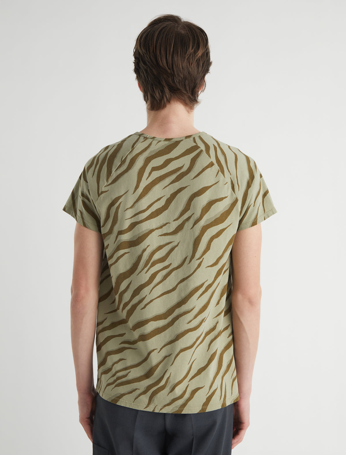 Savina b short sleeve top zebra print raglan sleeves 2