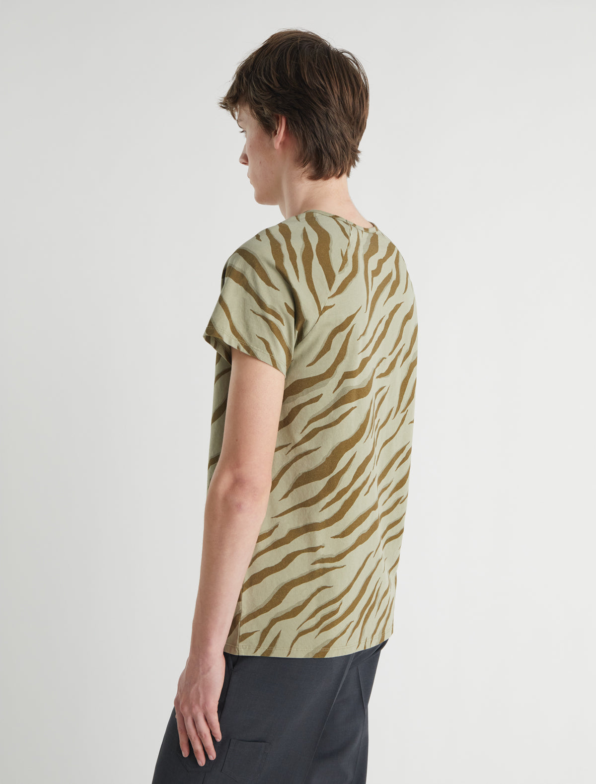 Savina b short sleeve top zebra print raglan sleeves 2