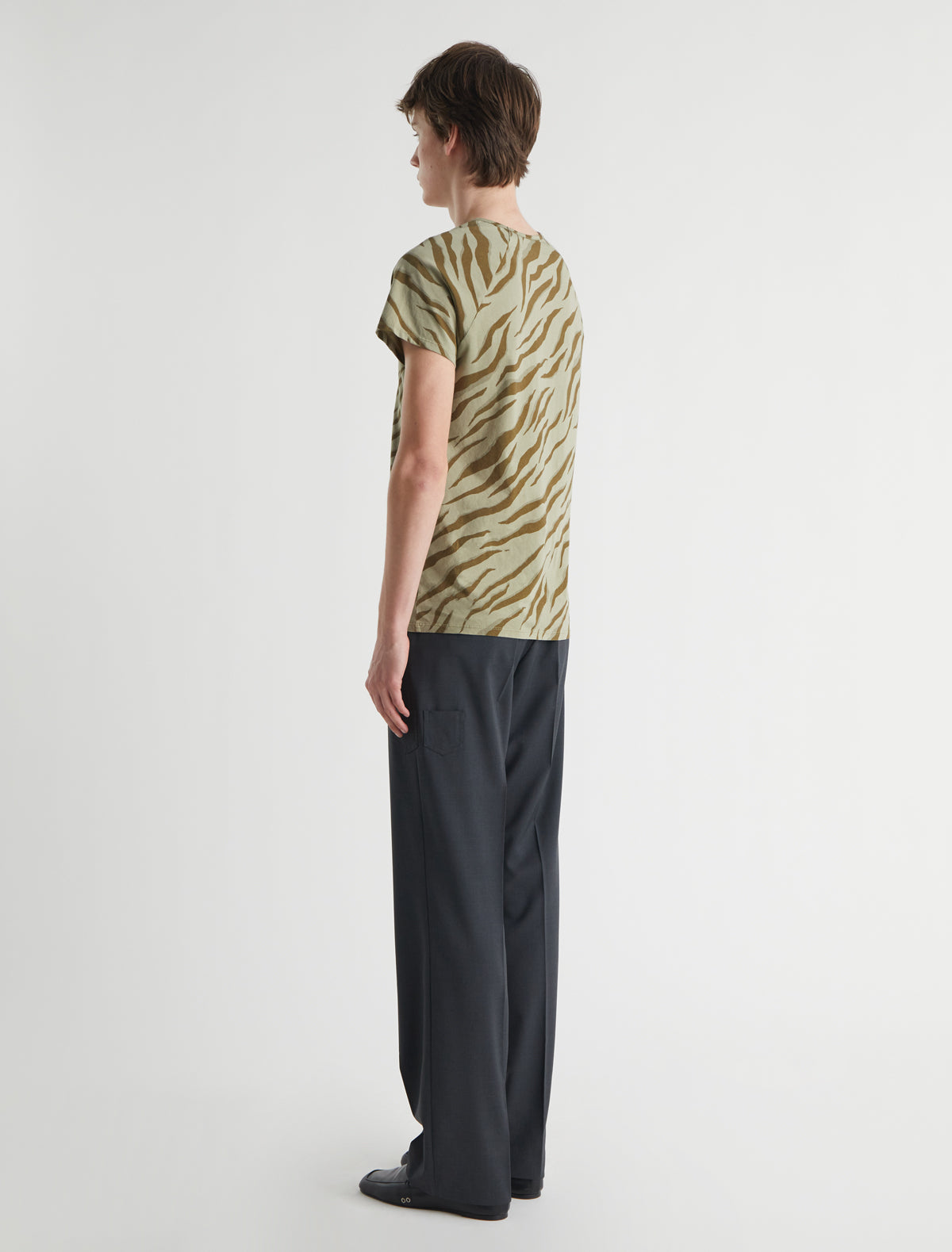 Savina b short sleeve top zebra print raglan sleeves 2