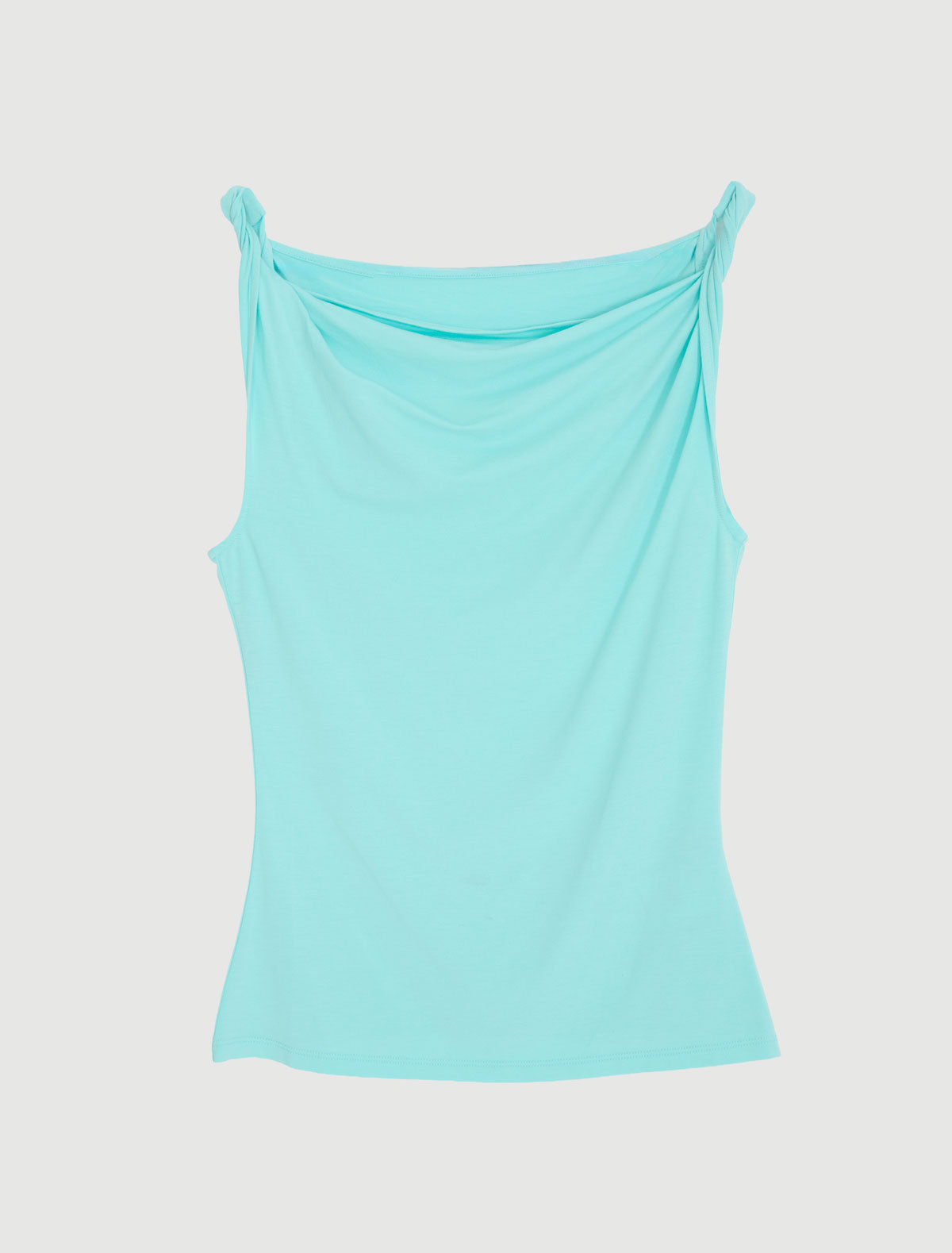 paloma wool 水色 タンクトップ SIMP-Light blue sleeveless top featuring twisted shoulder details