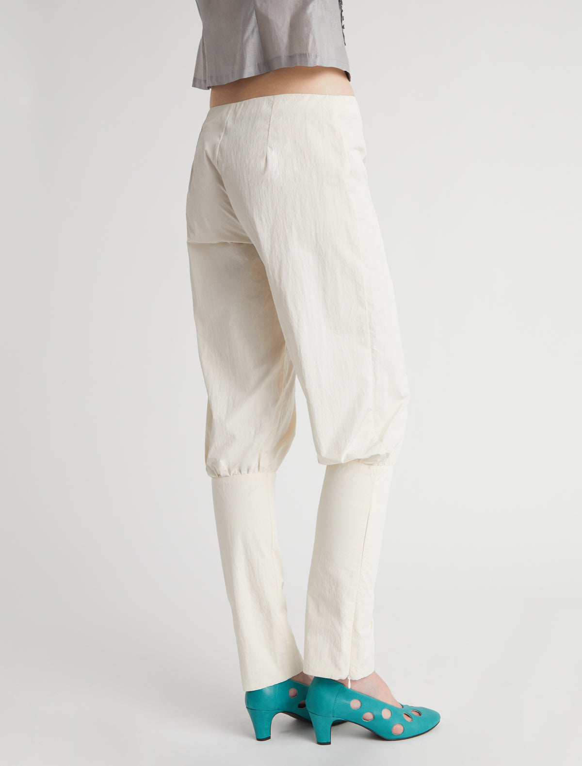 Smint nylon trousers fitted calf