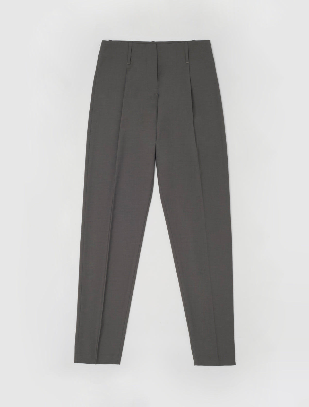 Garv tailored pants pleats extended belt loops