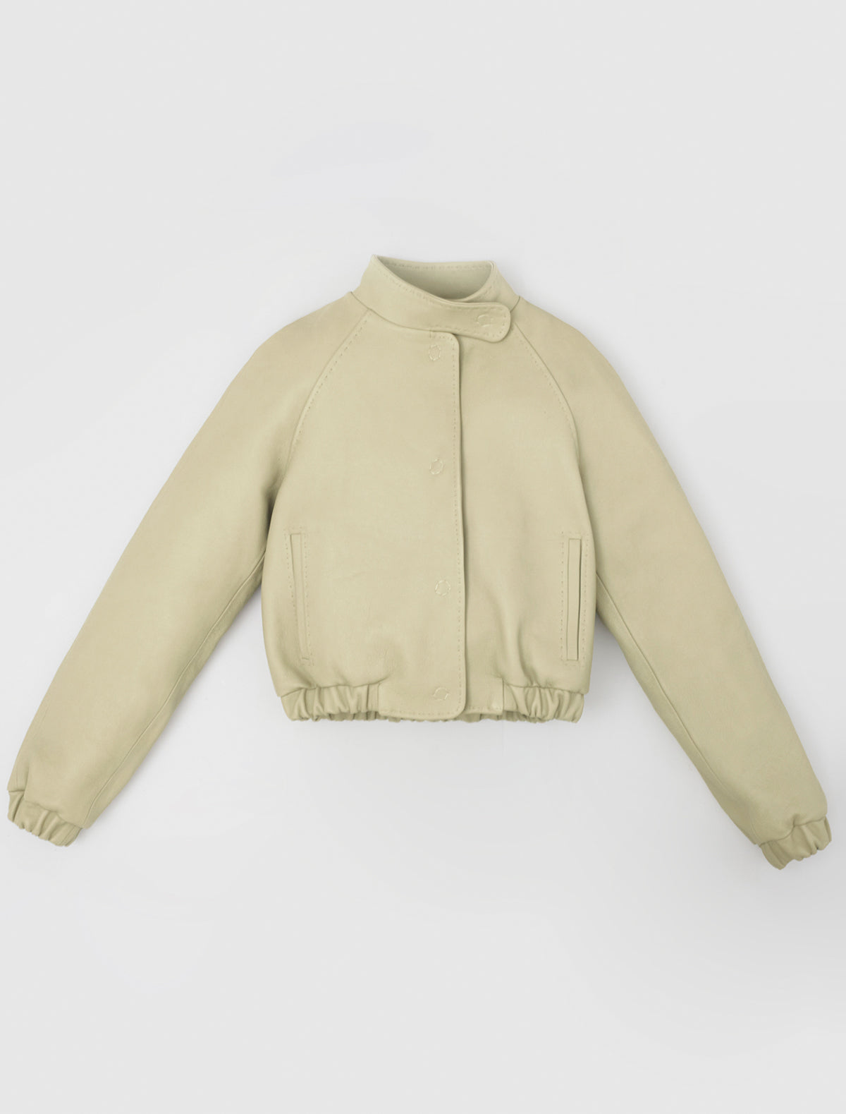 Raim leather jacket ranglan sleeves