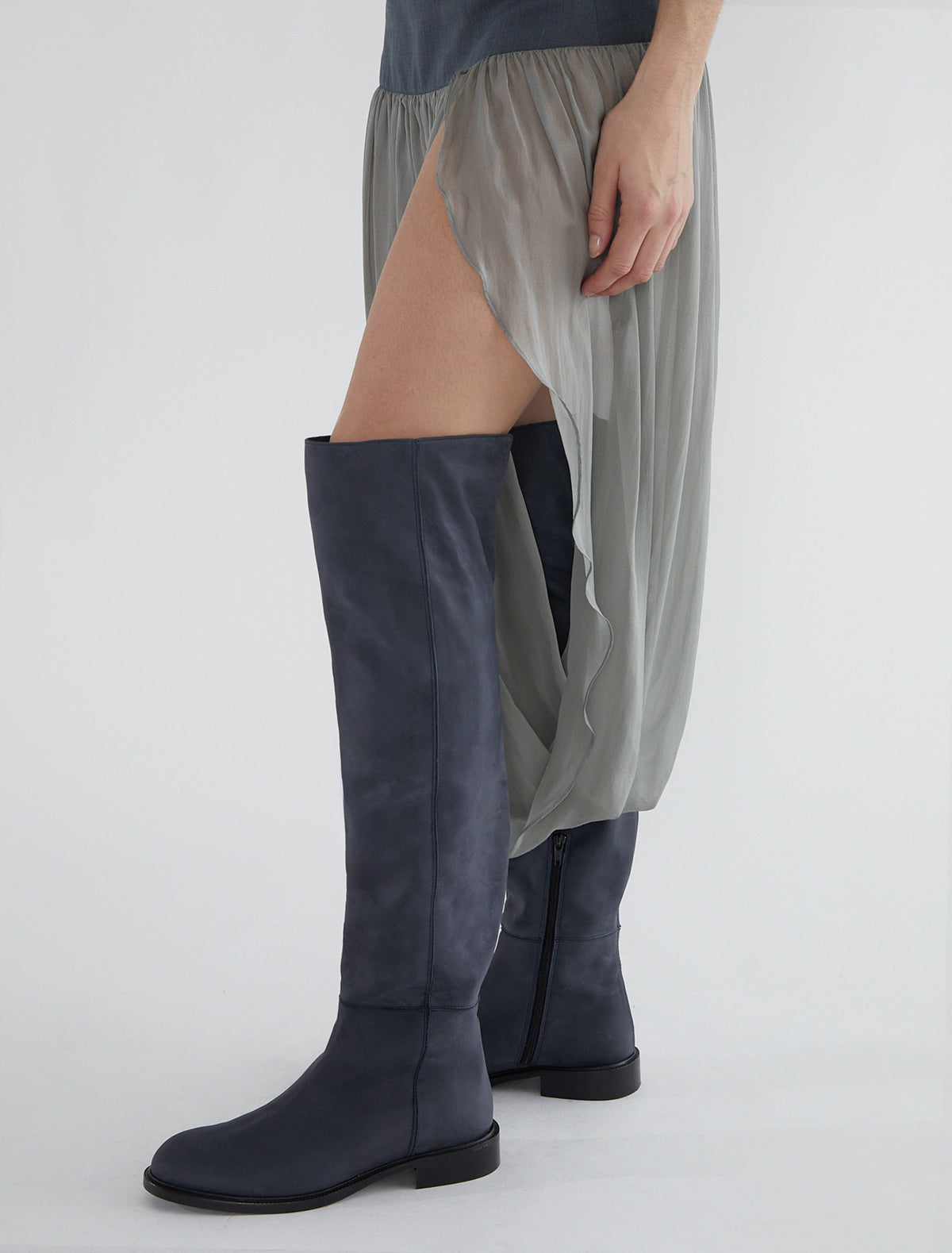 Sol riding style boot high shaft blue