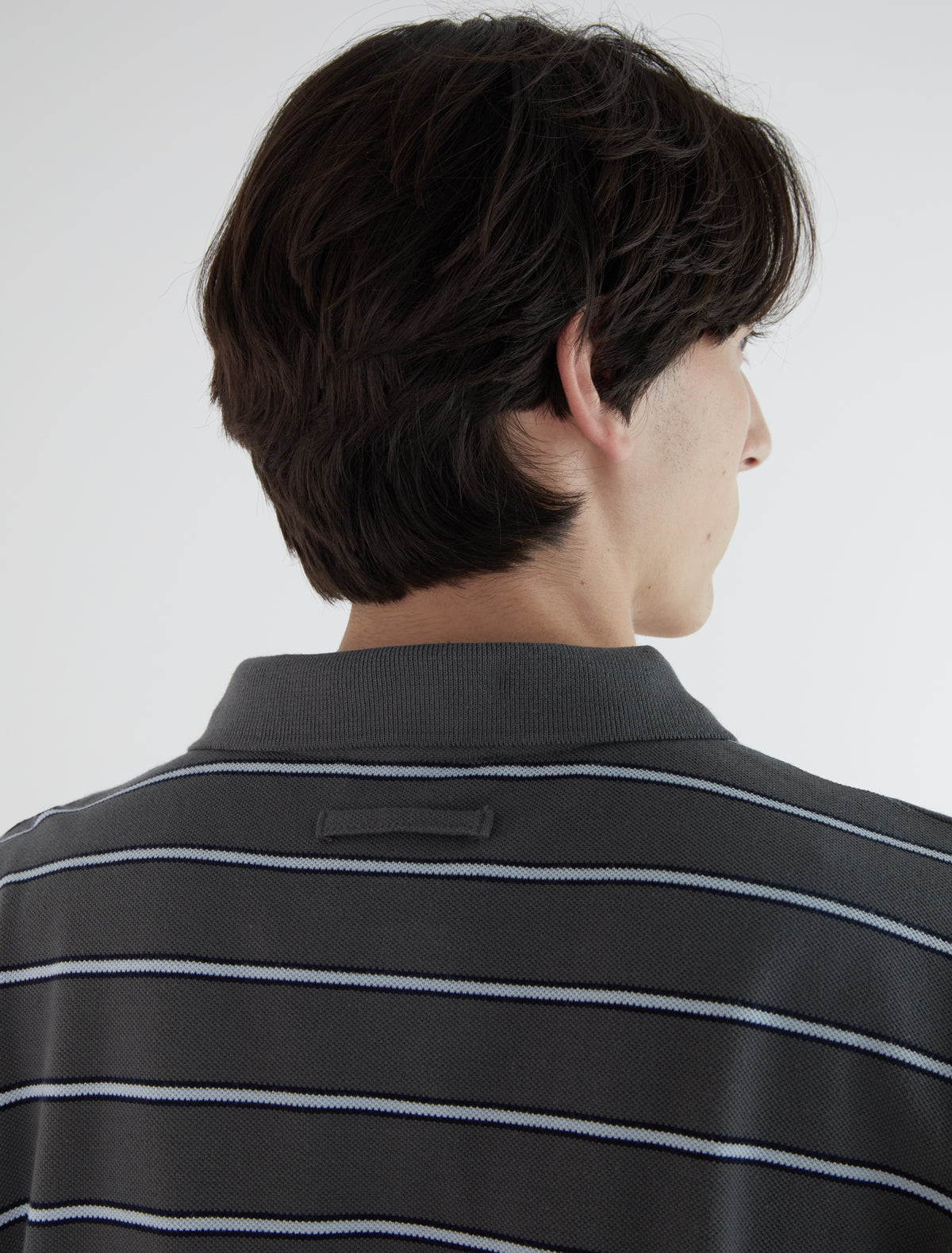 Coty striped men polo pique fabric