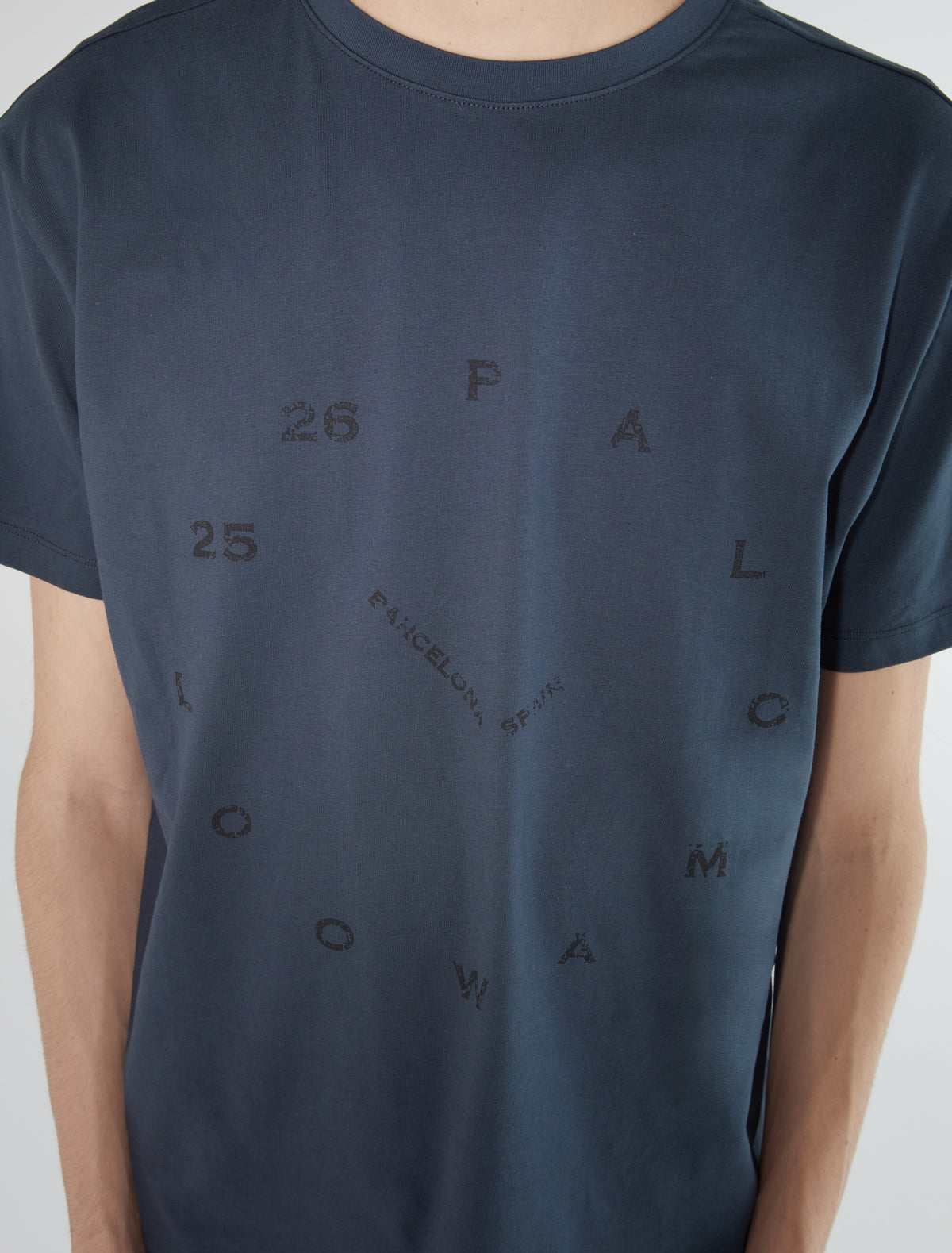 Oclock b loose tshirt distressed effect clock print