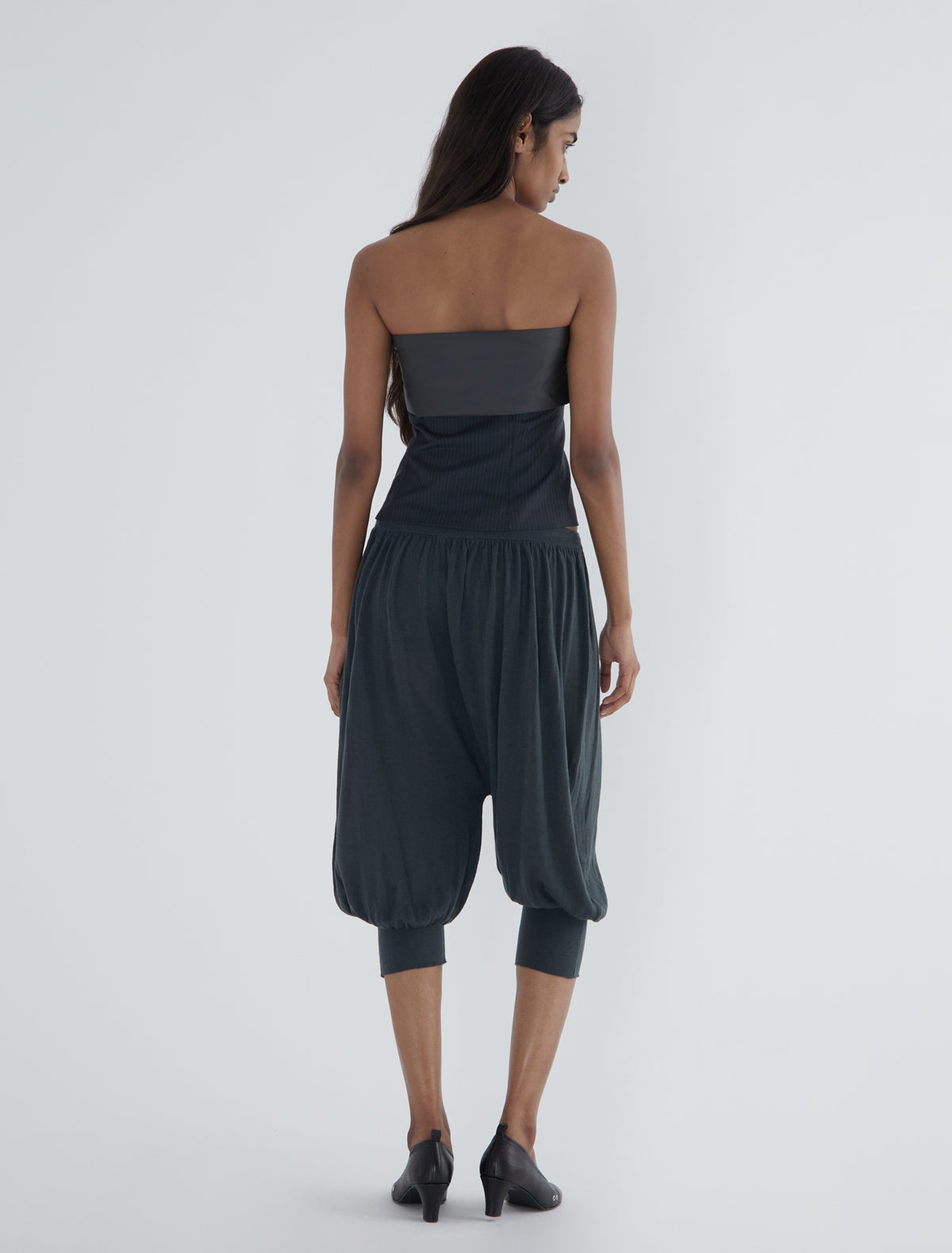 Ziti bandeau top double nylon layer chest