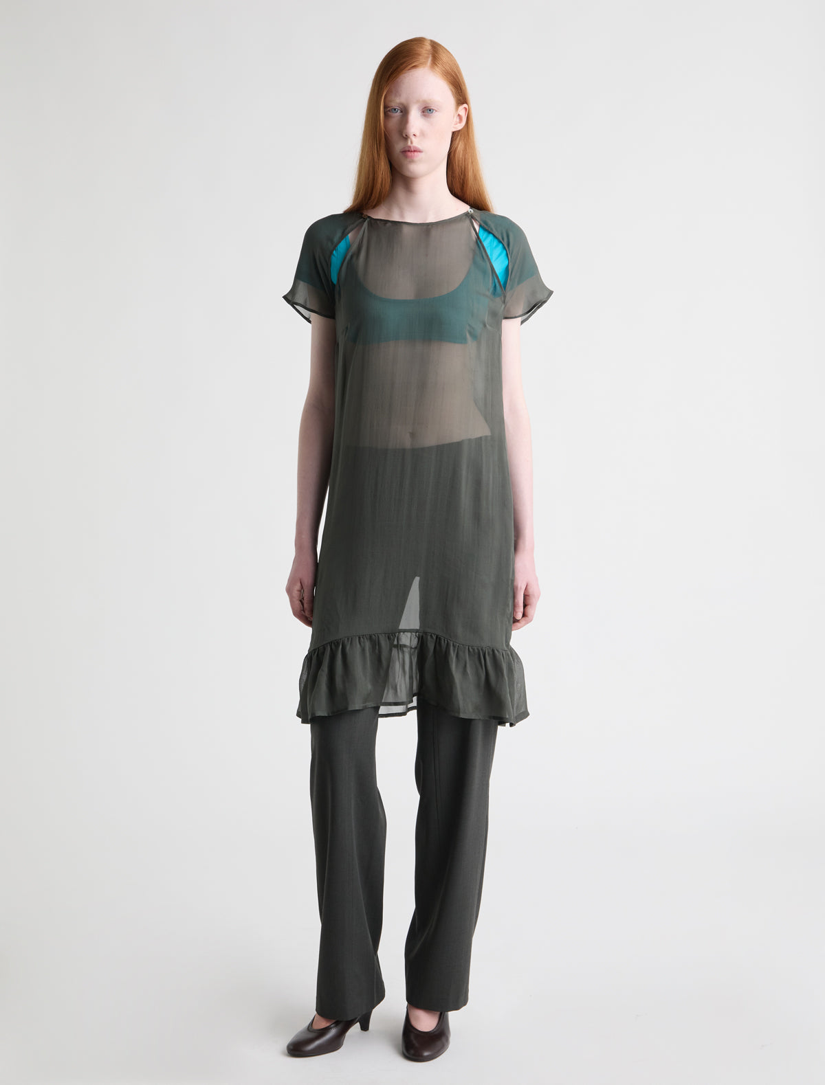 Lira dress verde oscuro