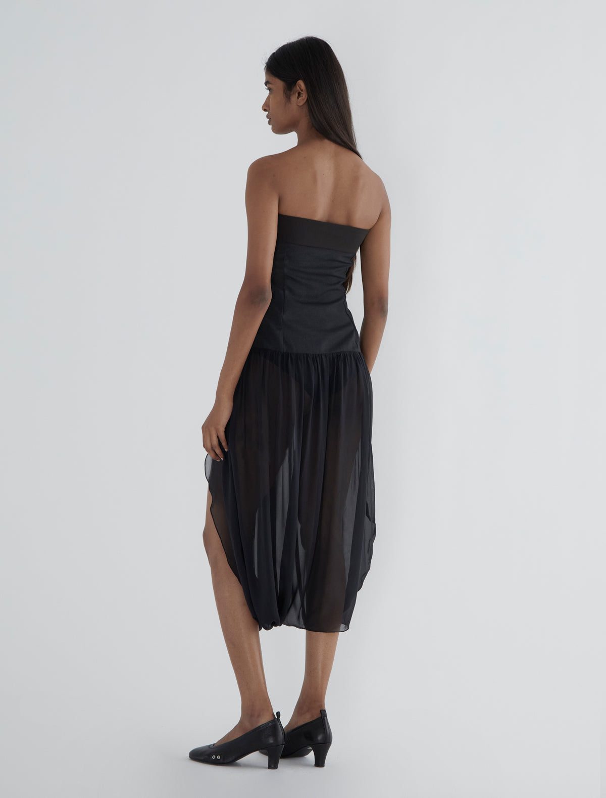Mila dress tailored fabric body silk skirt