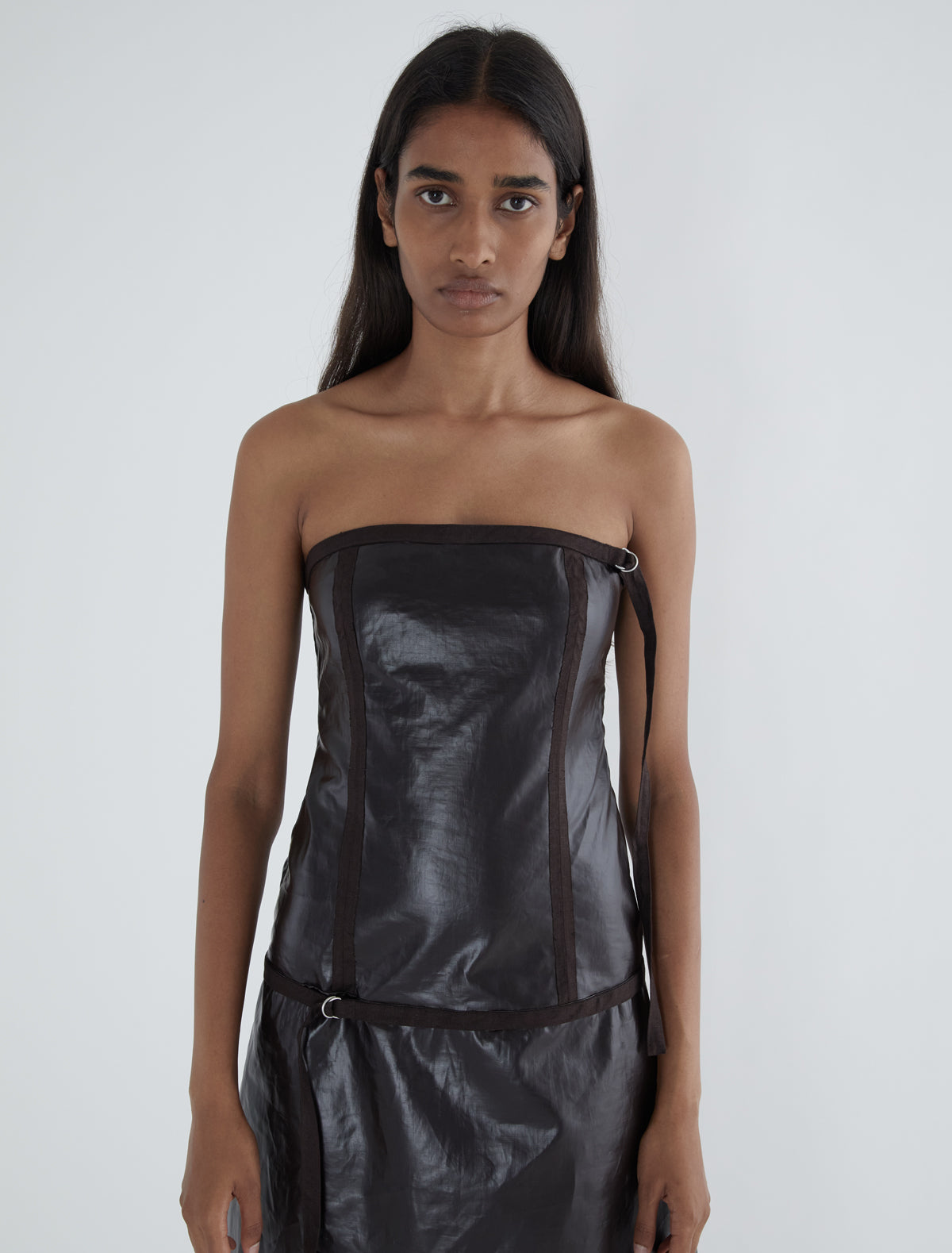 Milca bandeau dress cutout details