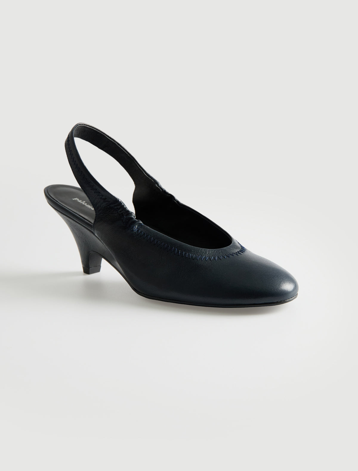 Joelia slingback shoe shaped 6 cm heel navy