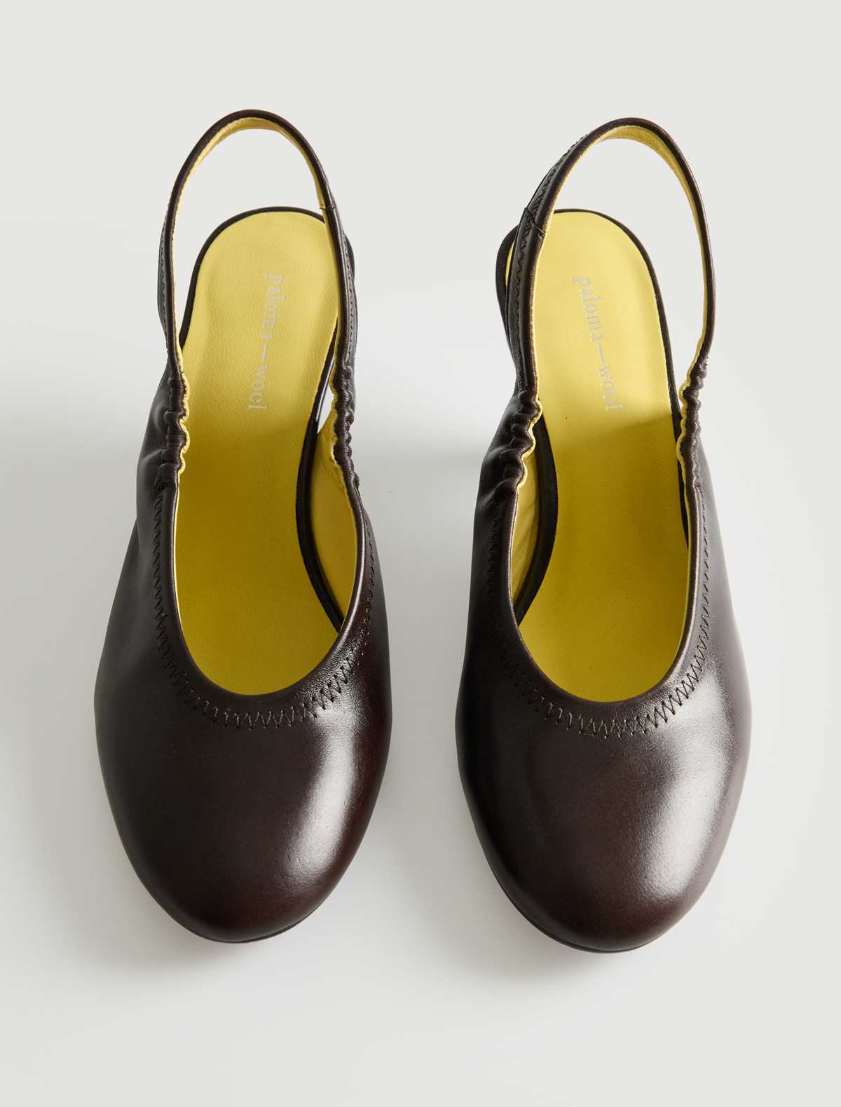 Joelia slingback shoe shaped 6 cm heel brown