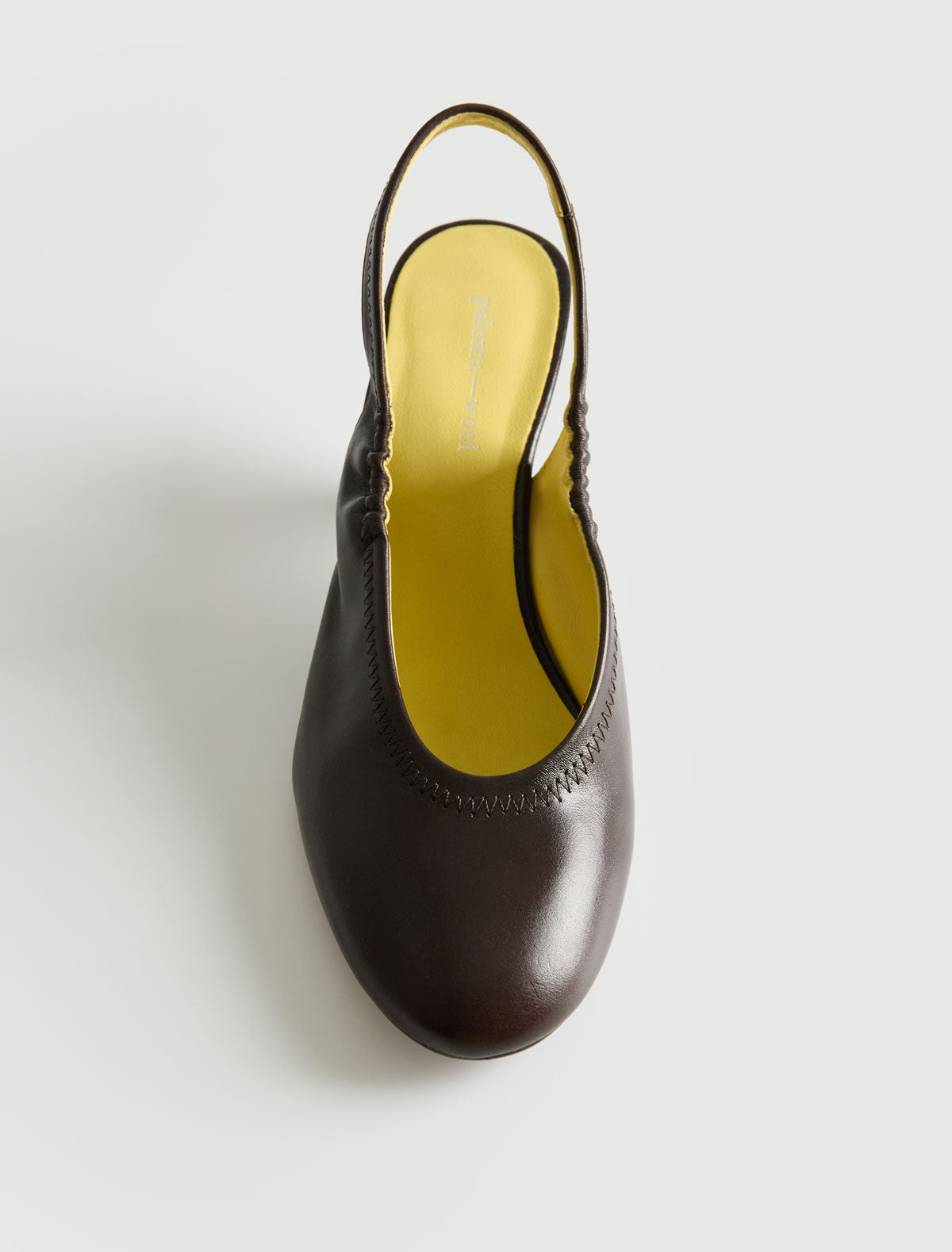 Joelia slingback shoe shaped 6 cm heel brown