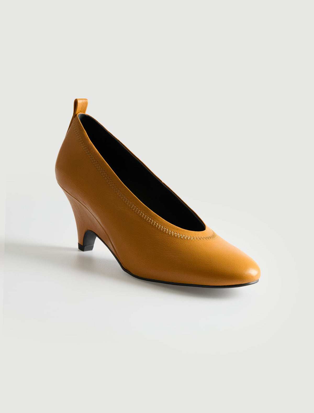Joelia pump shaped 6 cm heel orange