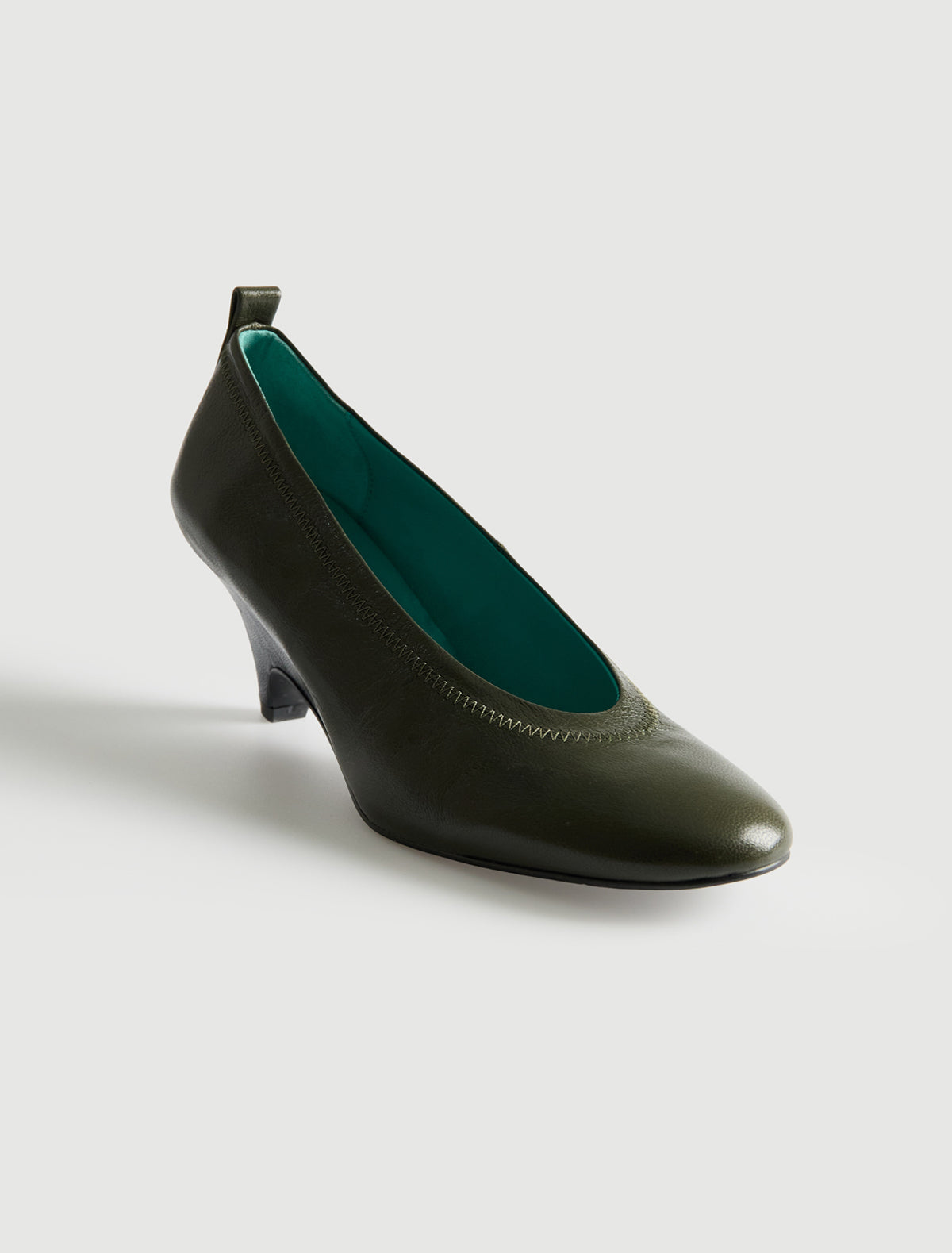 Joelia pump shaped 6 cm heel lightkhaki