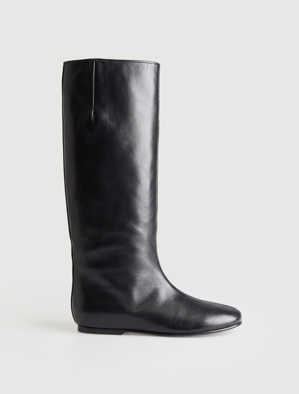 Napoli barefoot high straight leg pull on boots black