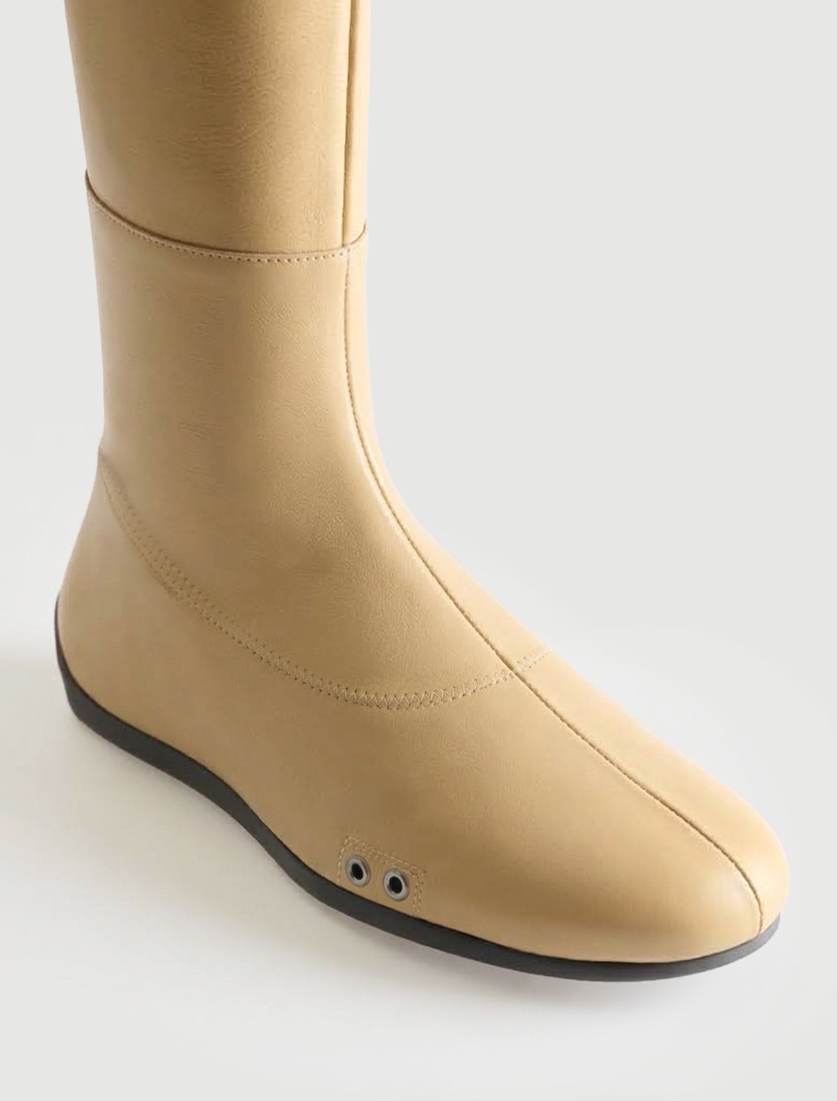 Tall miles water shoe inspired boot miles sneakers ventilation eyelets beige