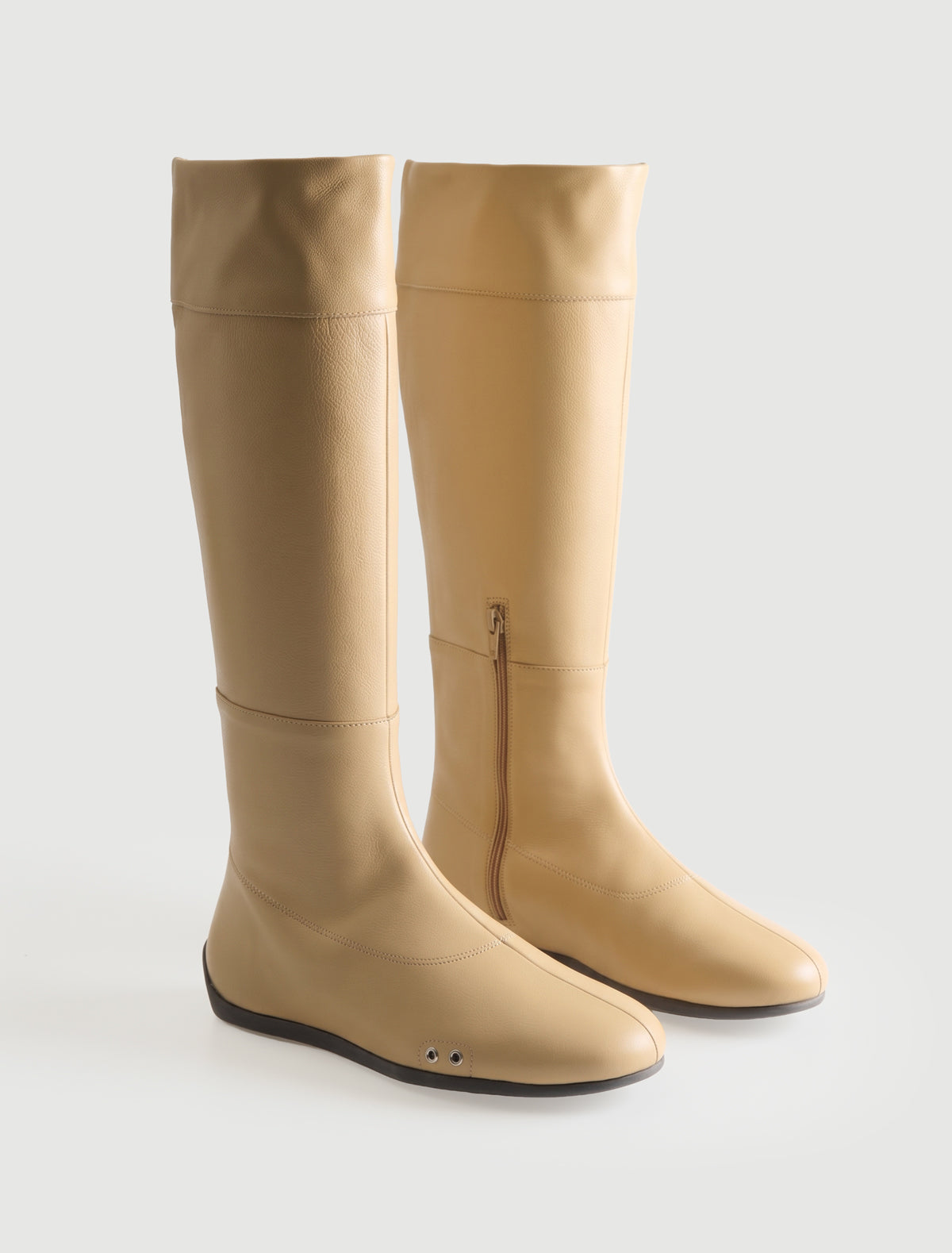 Tall miles water shoe inspired boot miles sneakers ventilation eyelets beige