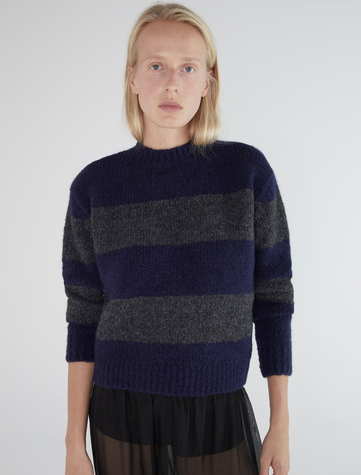 Wally striped heavy knit sweater