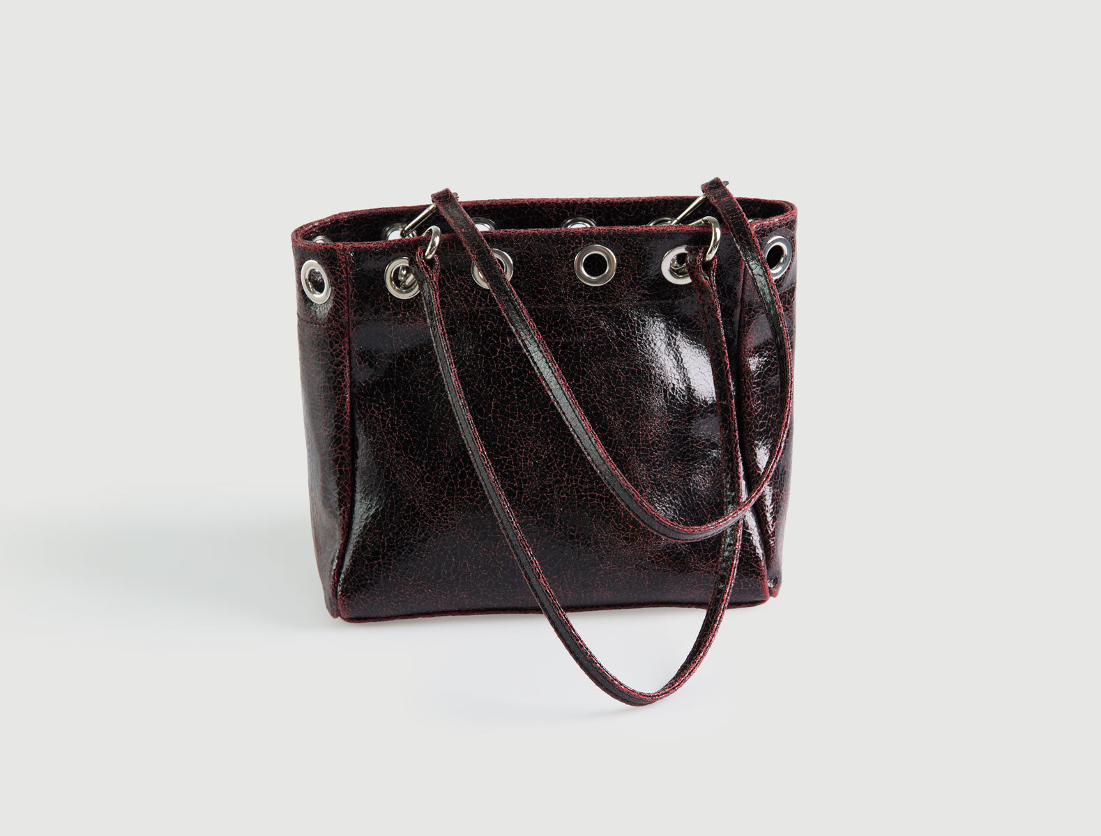 Paloma Wool リング装飾 ショルダーバッグ ブラック SQUARE PHILANA-Black square shopping bag with multiposition