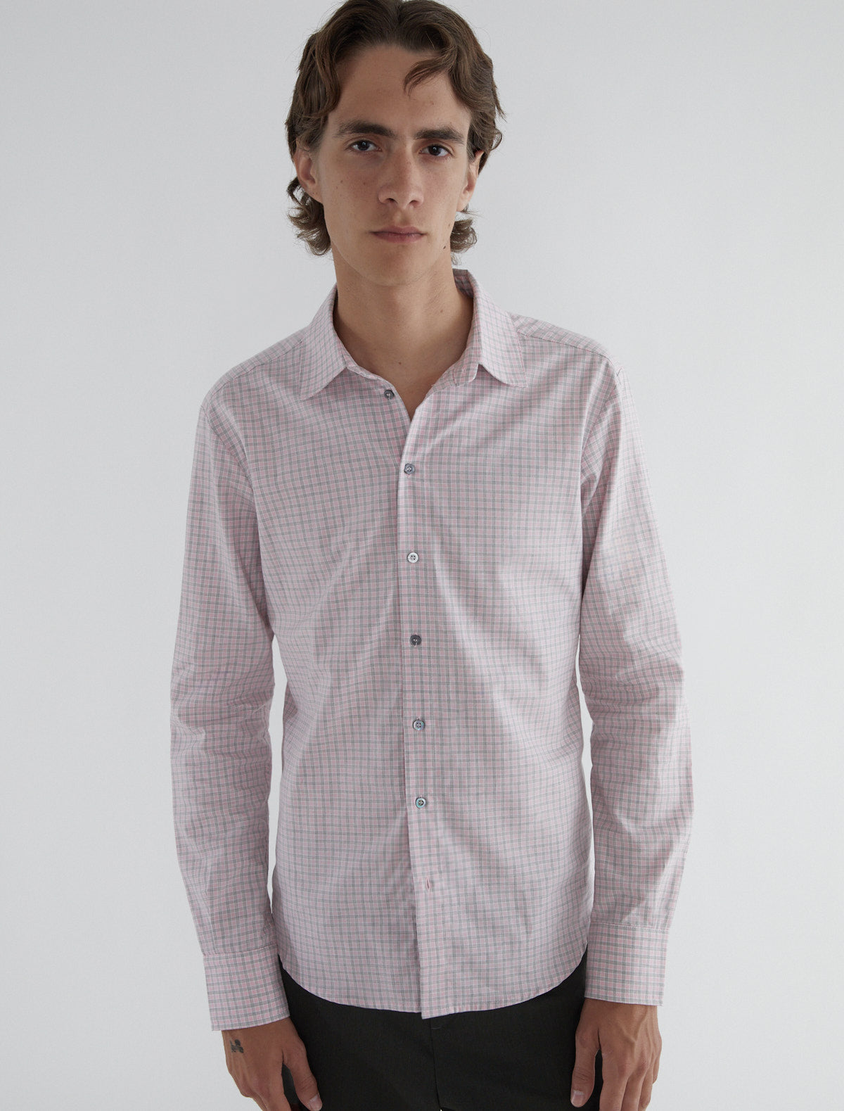 FINITA-Pink checkered men's shirt – paloma wool