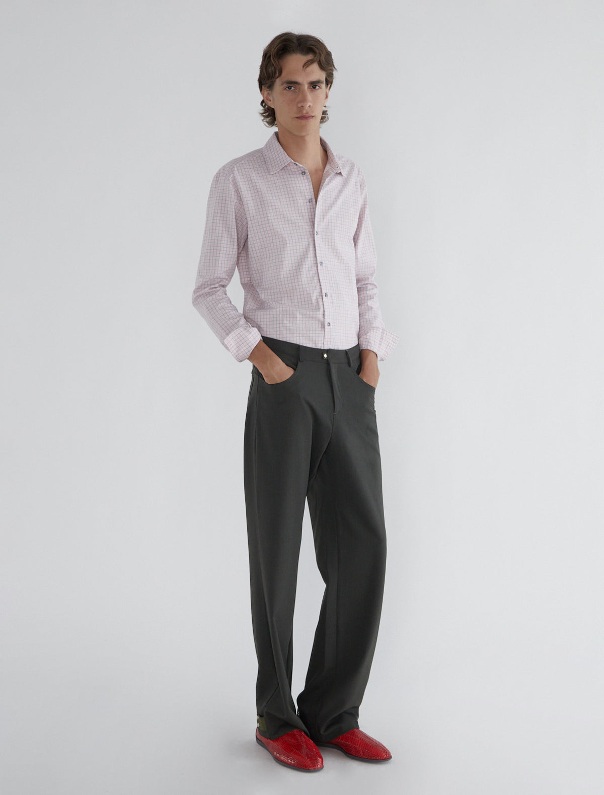 Paloma wool Malvo ロゴシャツ ピンクチェック Paloma wool Malvo ロゴ