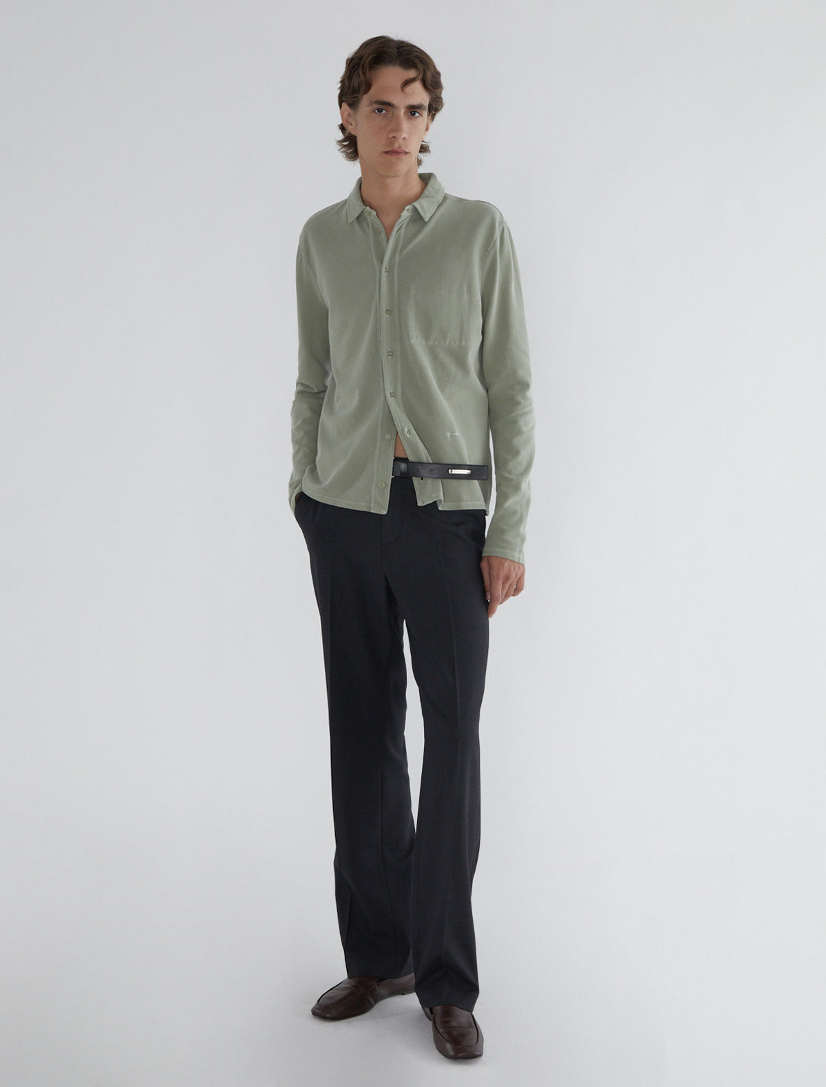 Ludmila pique polo shirt inside pocket khaki