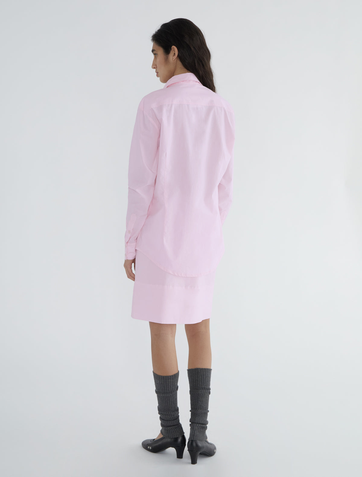 Paulina knee length cotton skirt pink