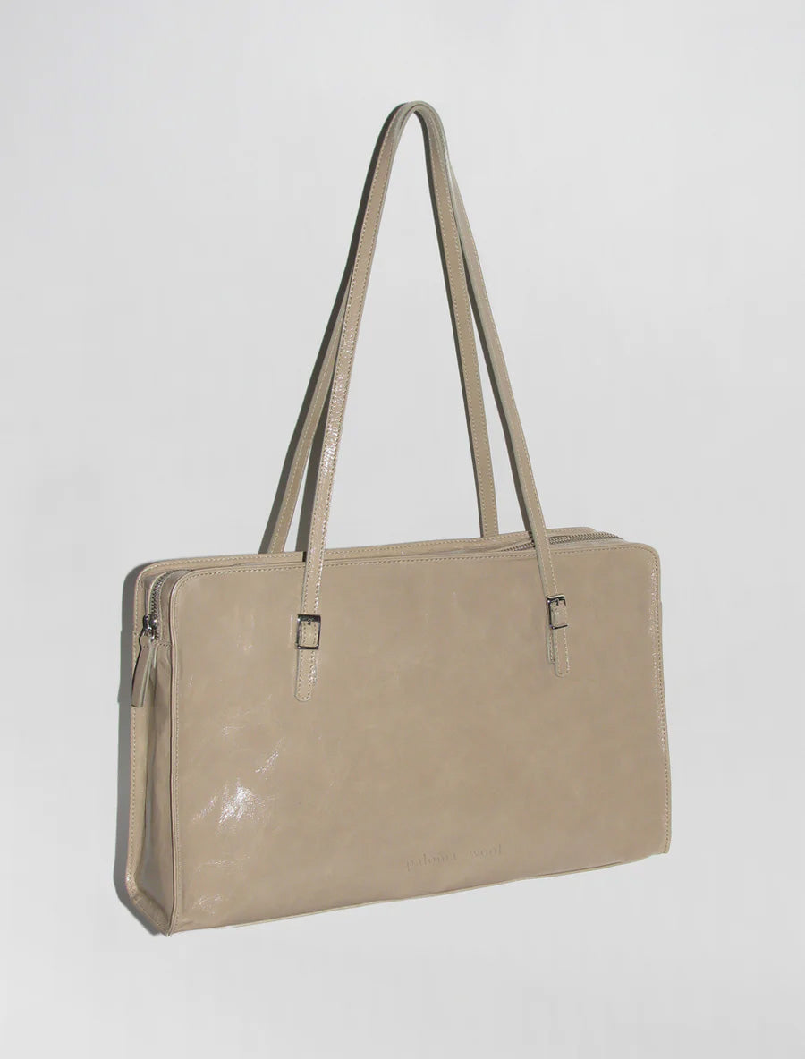 CAYE- Taupe new edition cayetano leather bag
