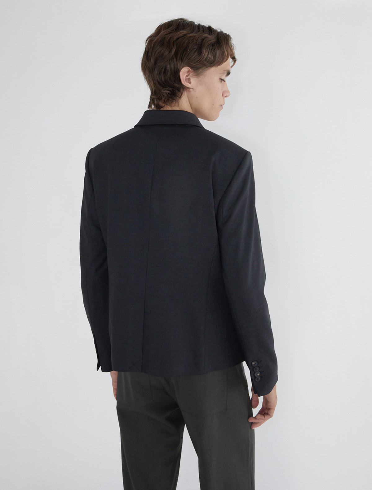 Trave men suit blazer welt pockets darkgrey