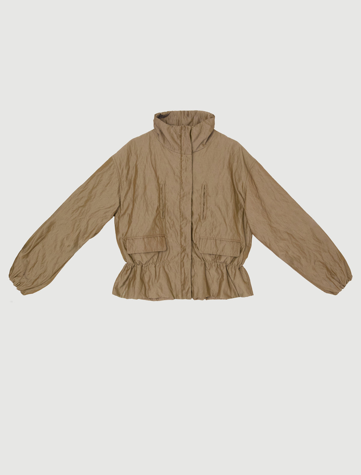 Lorde oversized jacket front pockets elasticated waist
