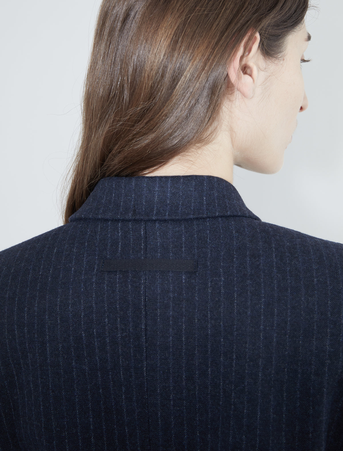 Mely fitted jacket tailored sleeves navy