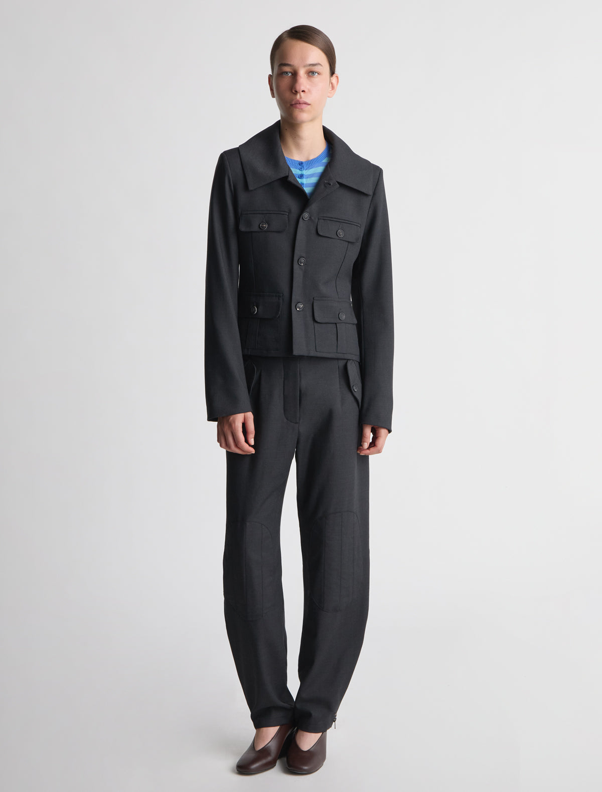 Zepel blazer oversized collar four front pockets