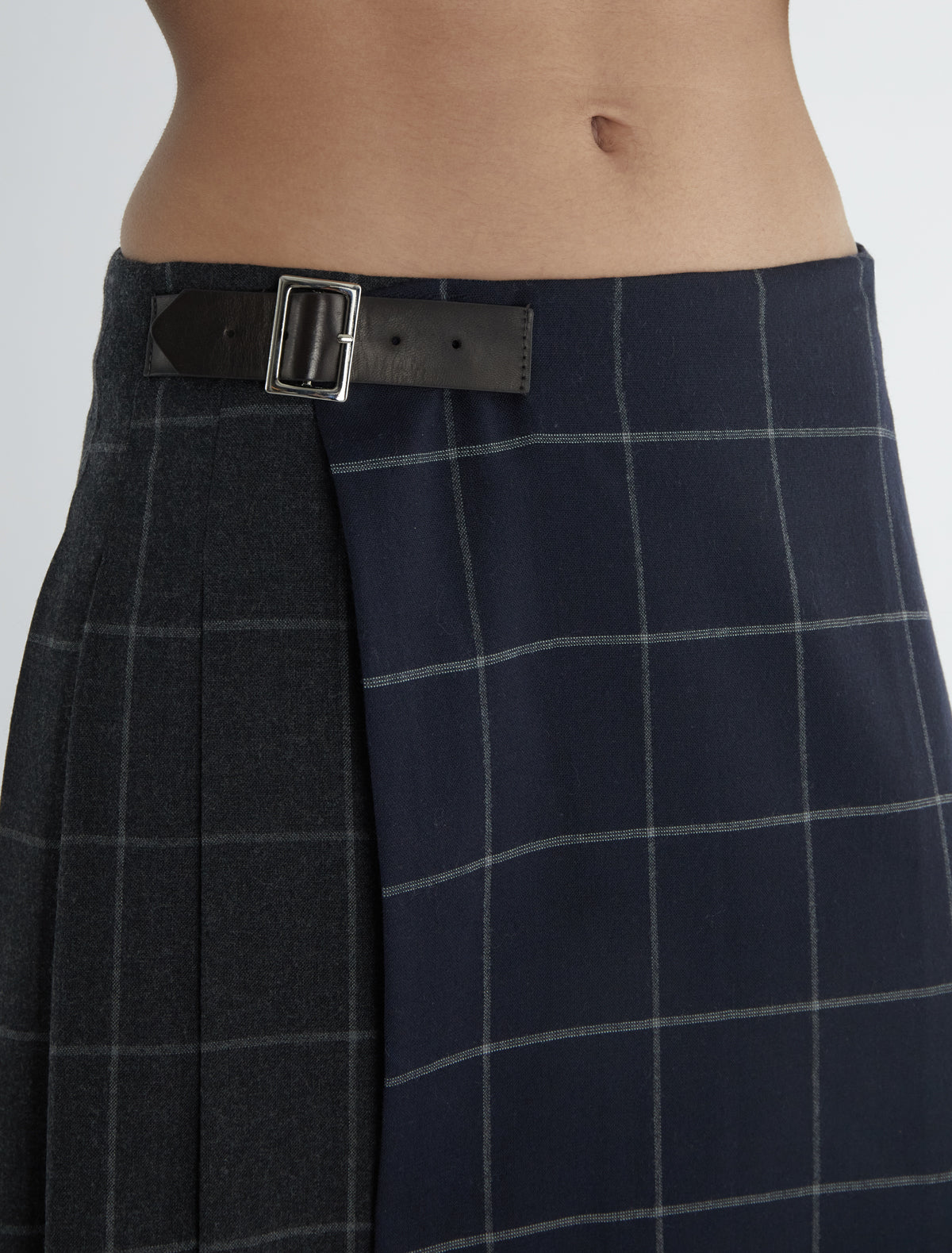 SIUSAN-Bicolor plaid long wrap-skirt – paloma wool