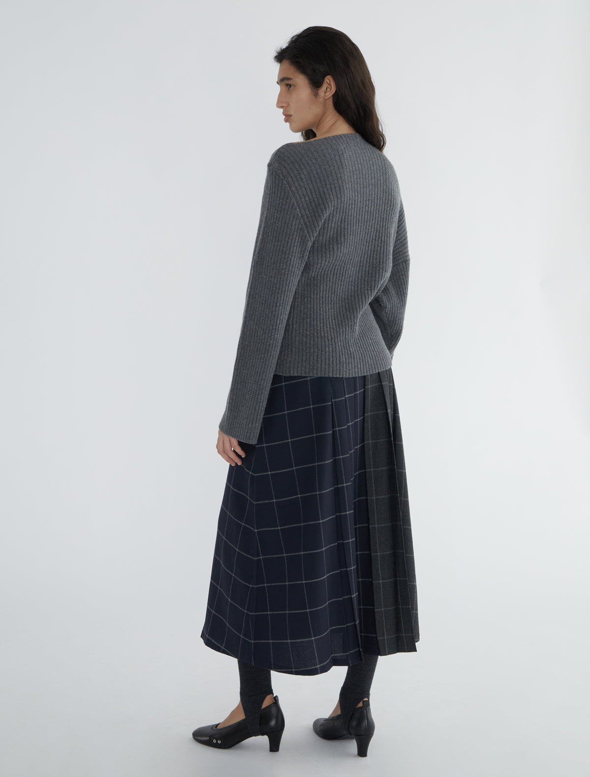SIUSAN-Bicolor plaid long wrap-skirt – paloma wool