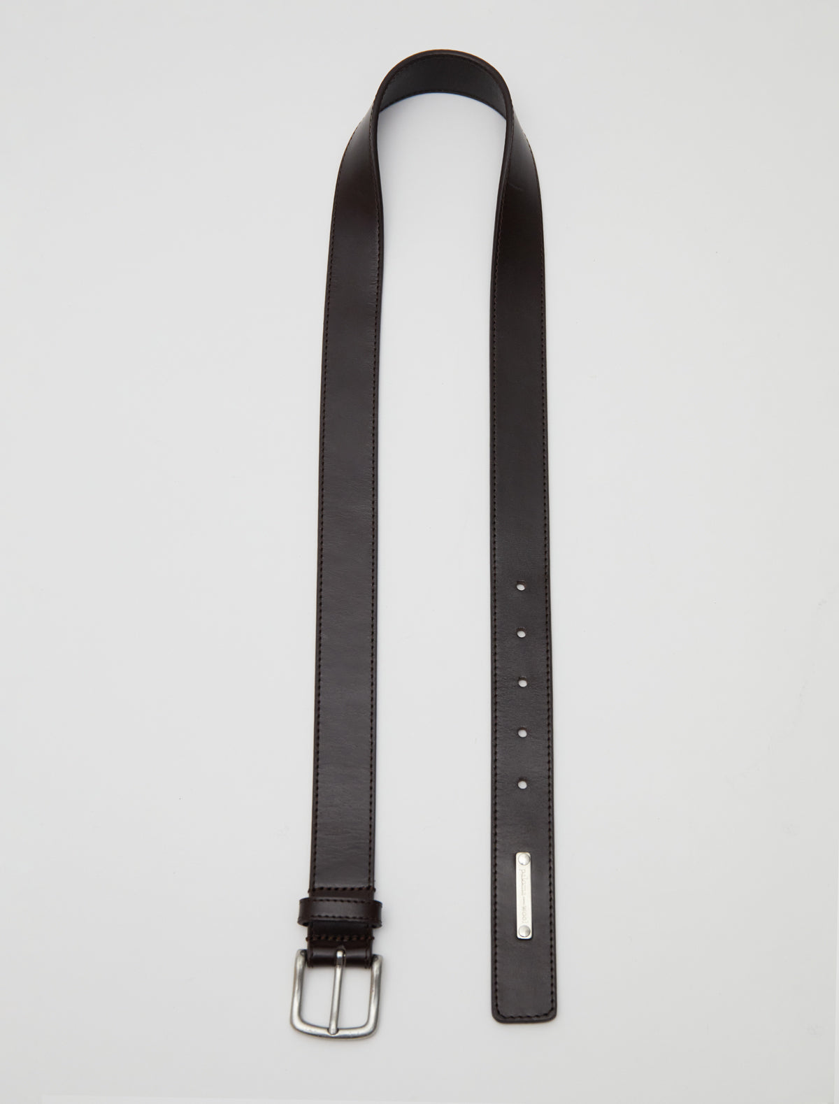 Fasir men belt personlizad plate brown