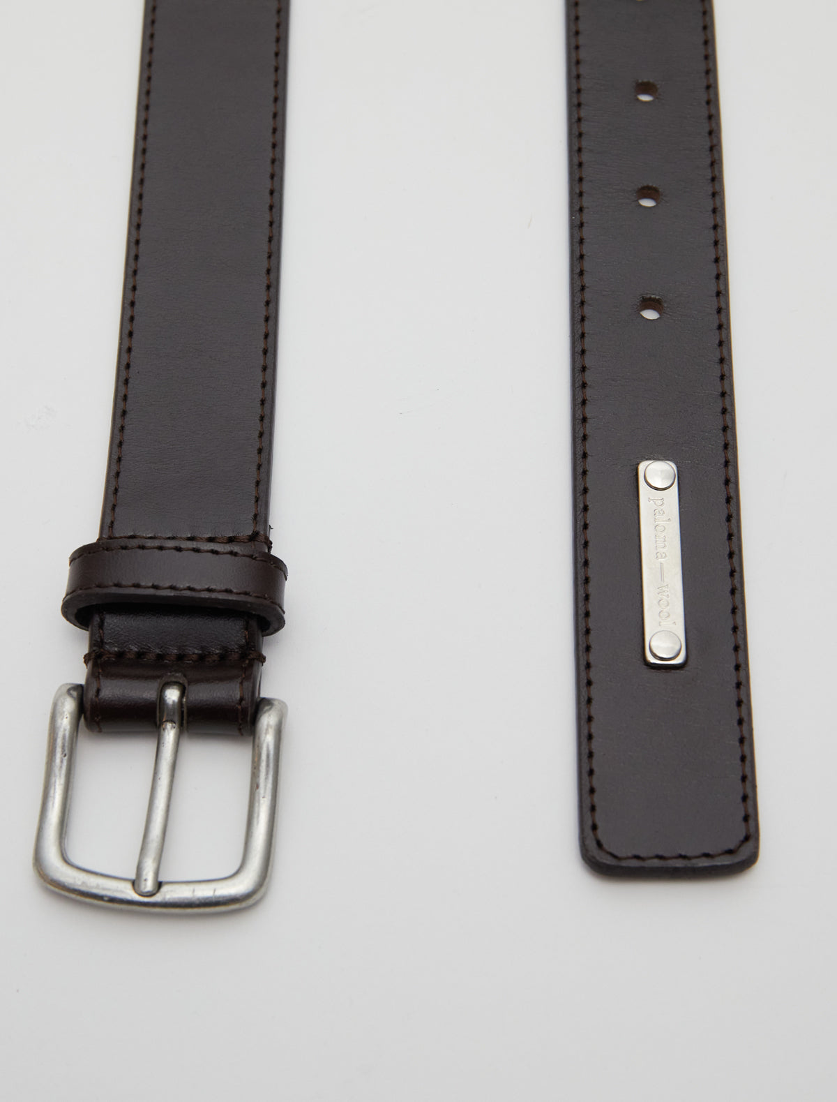 Fasir men belt personlizad plate brown