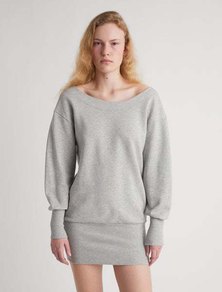FELINI-Long, oversized sweatshirt made from fleece fabric – paloma