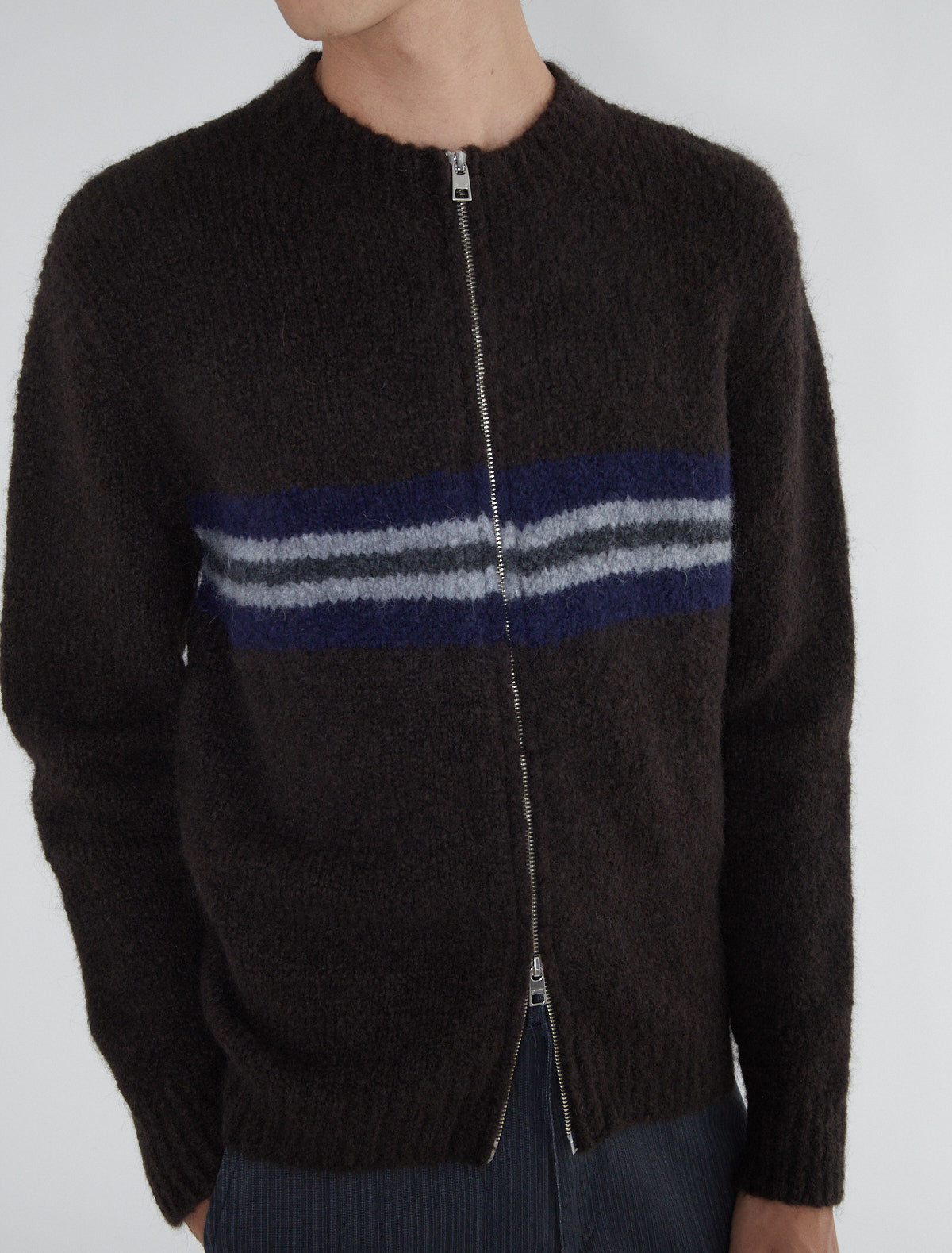 Penalti zip b men cardigan stripes