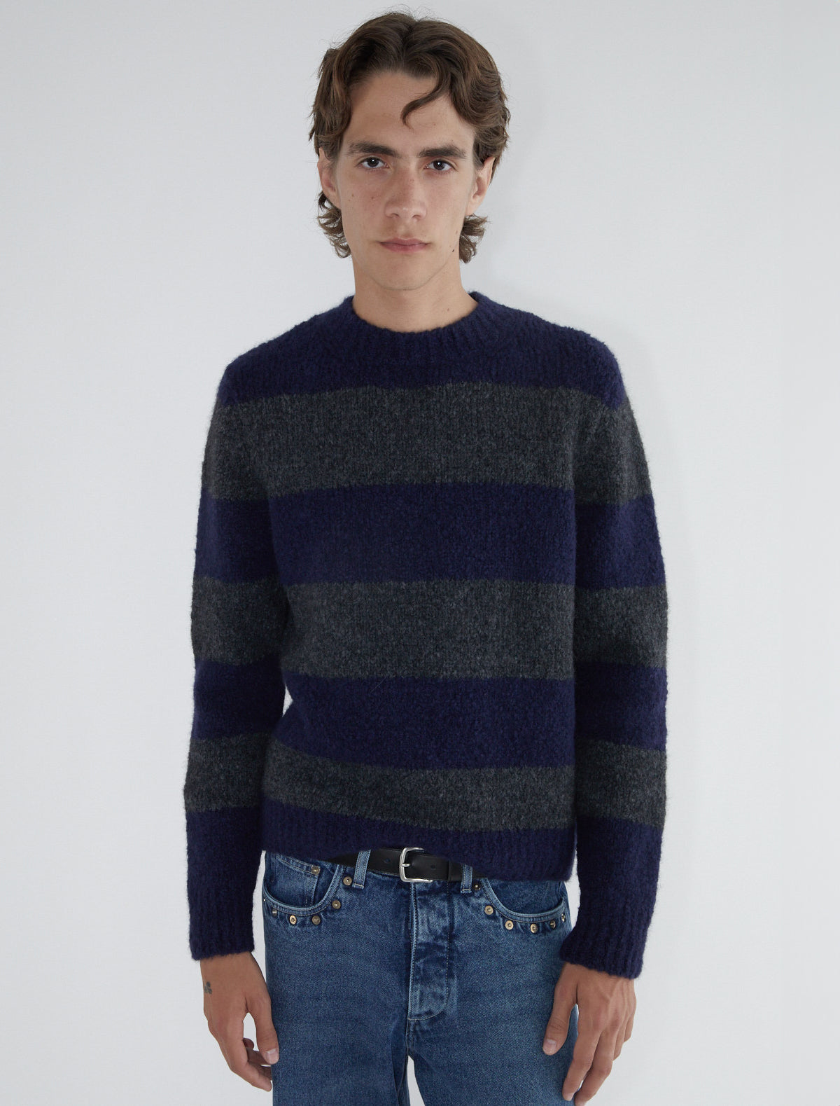 Wally b men sweater wide stripes