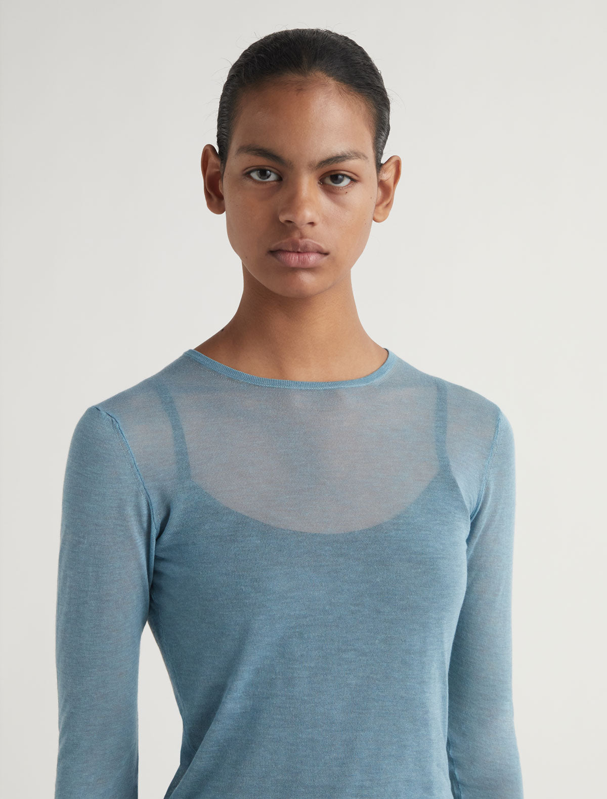 ROUND LOSA-Long-sleeve sheer sweater with a round neck – paloma wool