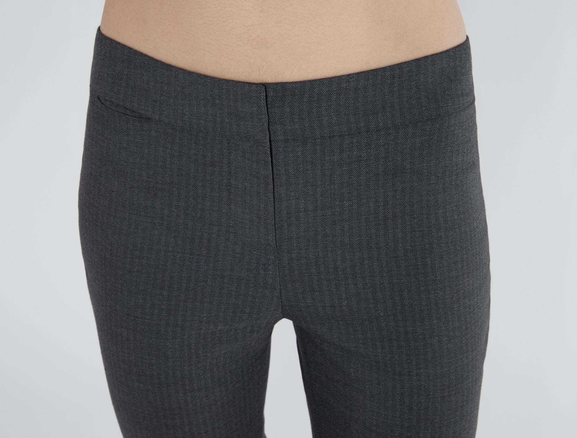 Durban capri pants crease line suit fabric grey