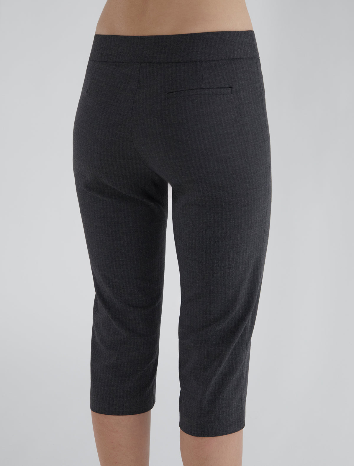 Durban capri pants crease line suit fabric grey