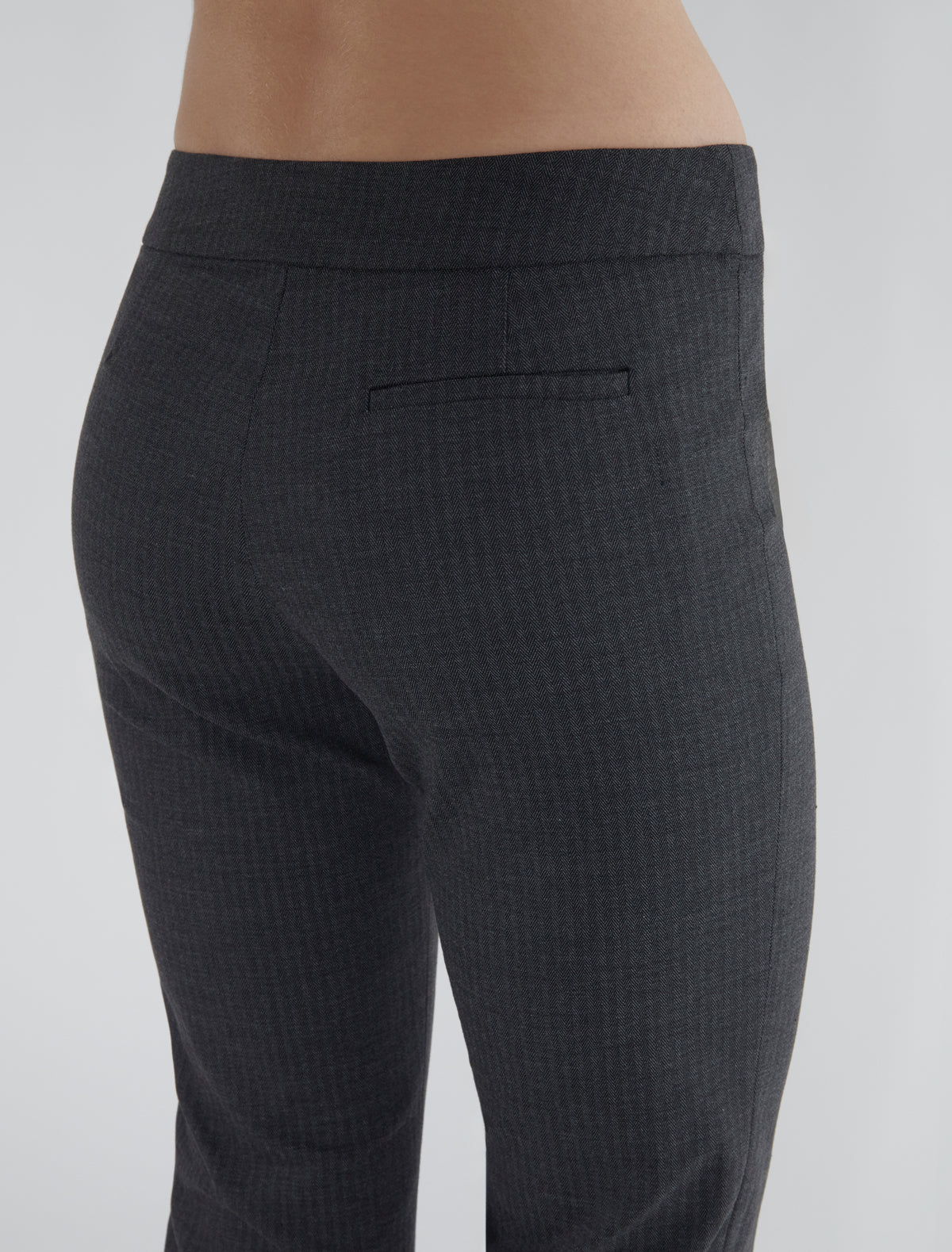 Durban capri pants crease line suit fabric grey