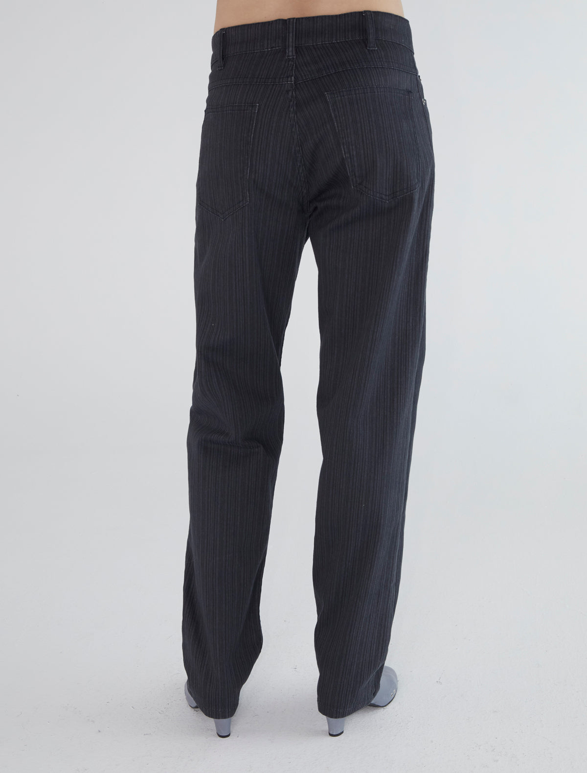 Brom five pocket pants cotton stripes grey